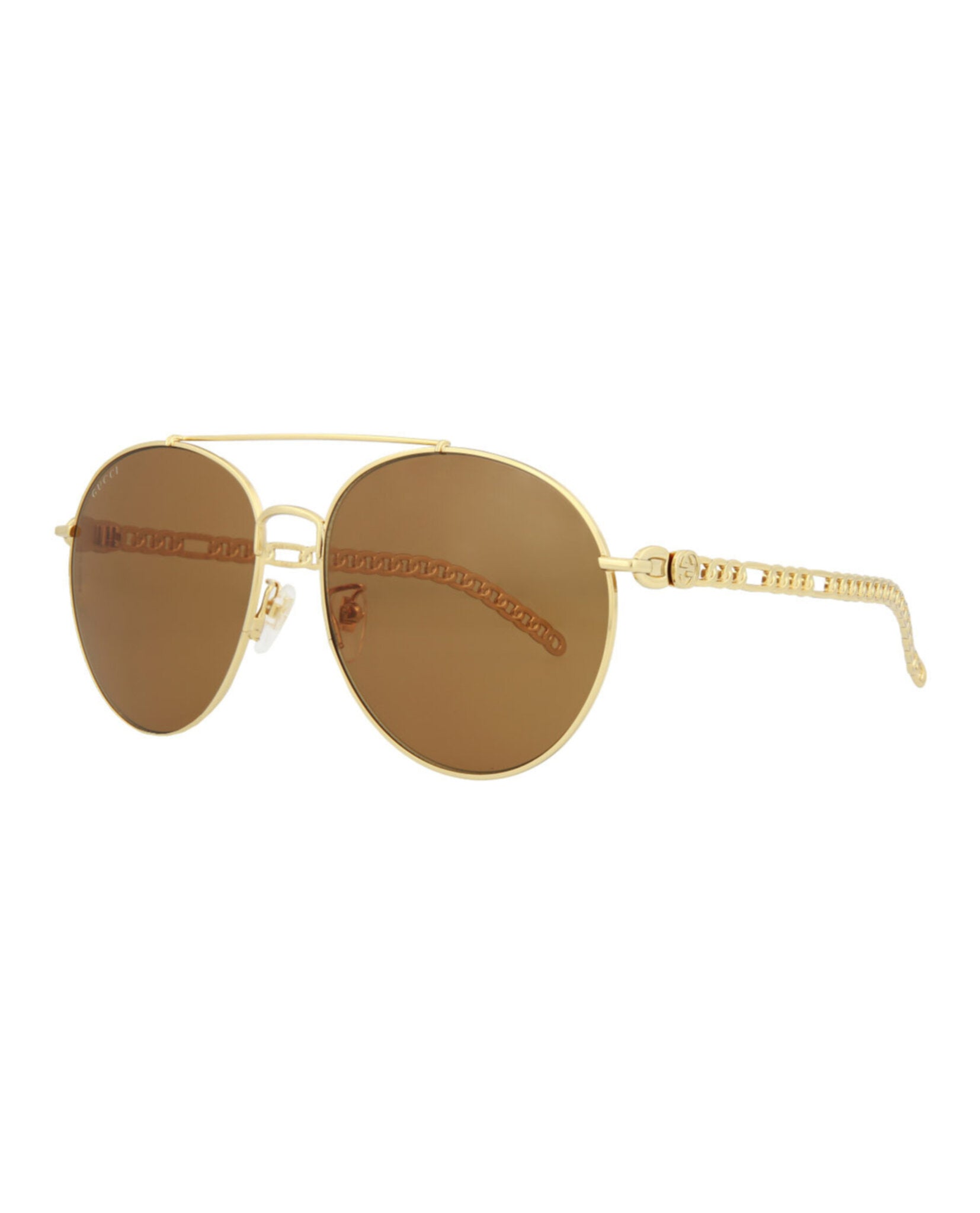 title:Gucci Best Sunglasses Style #GG0725S-30008880002;color:Gold Gold Brown