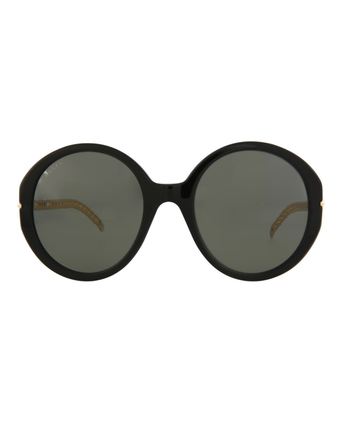 title:Gucci Women's GG0726S-30008878005 Novelty Sunglasses;color:Black Gold Grey