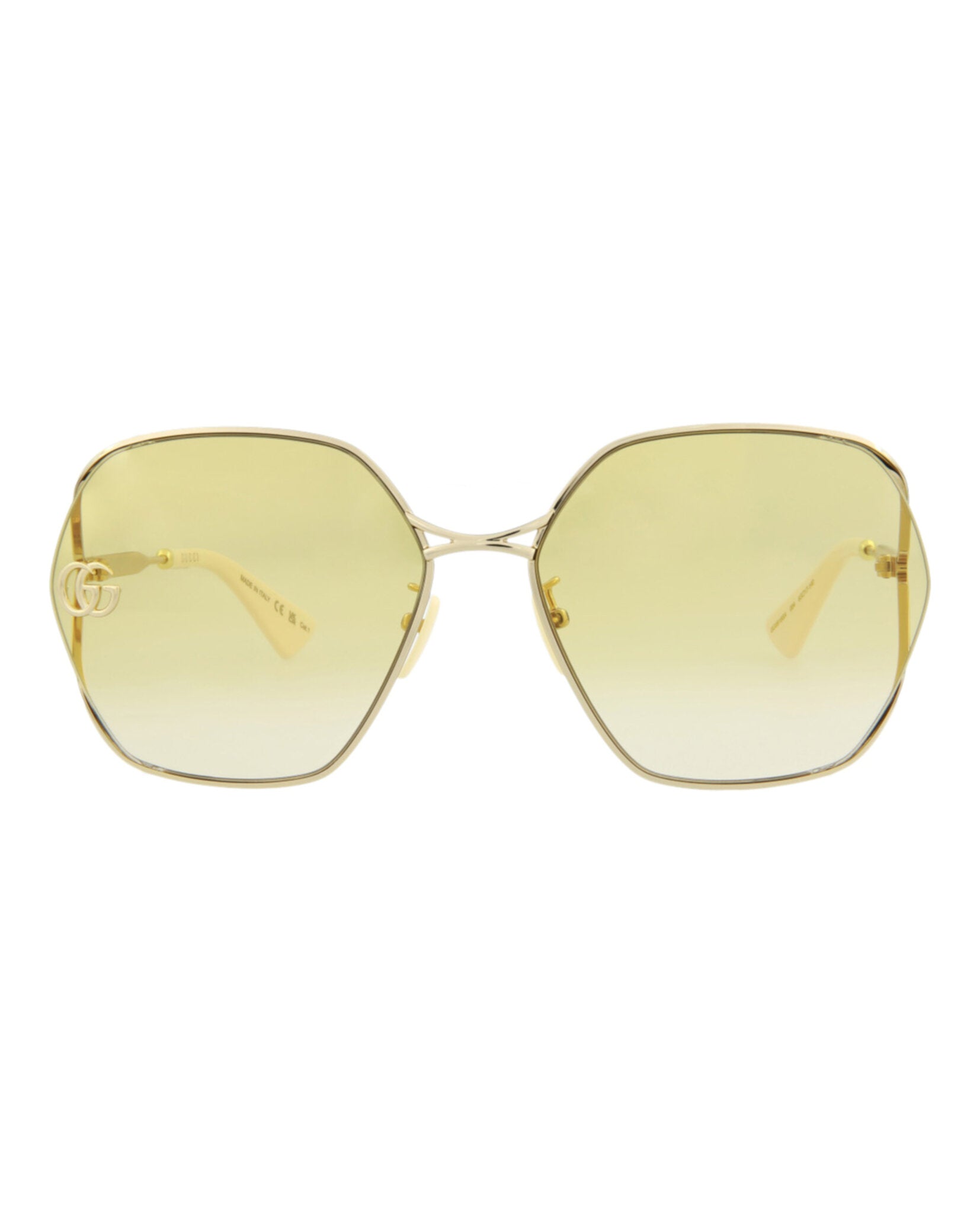 title:Gucci Women's GG0818SA-30009499004 Novelty Sunglasses;color:Gold Gold Yellow