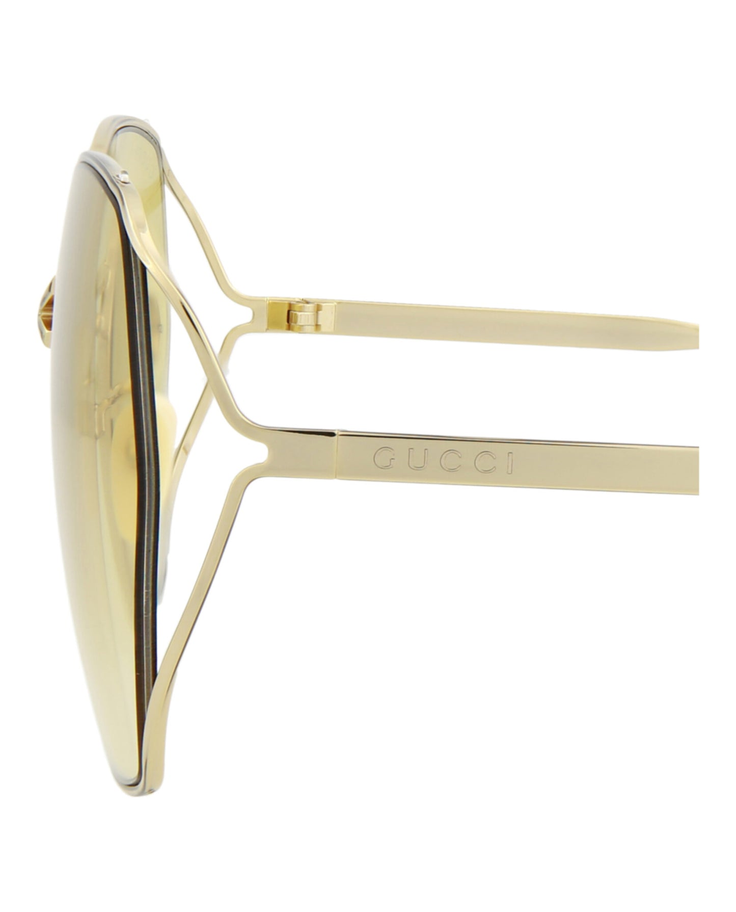 title:Gucci Women's GG0818SA-30009499004 Novelty Sunglasses;color:Gold Gold Yellow