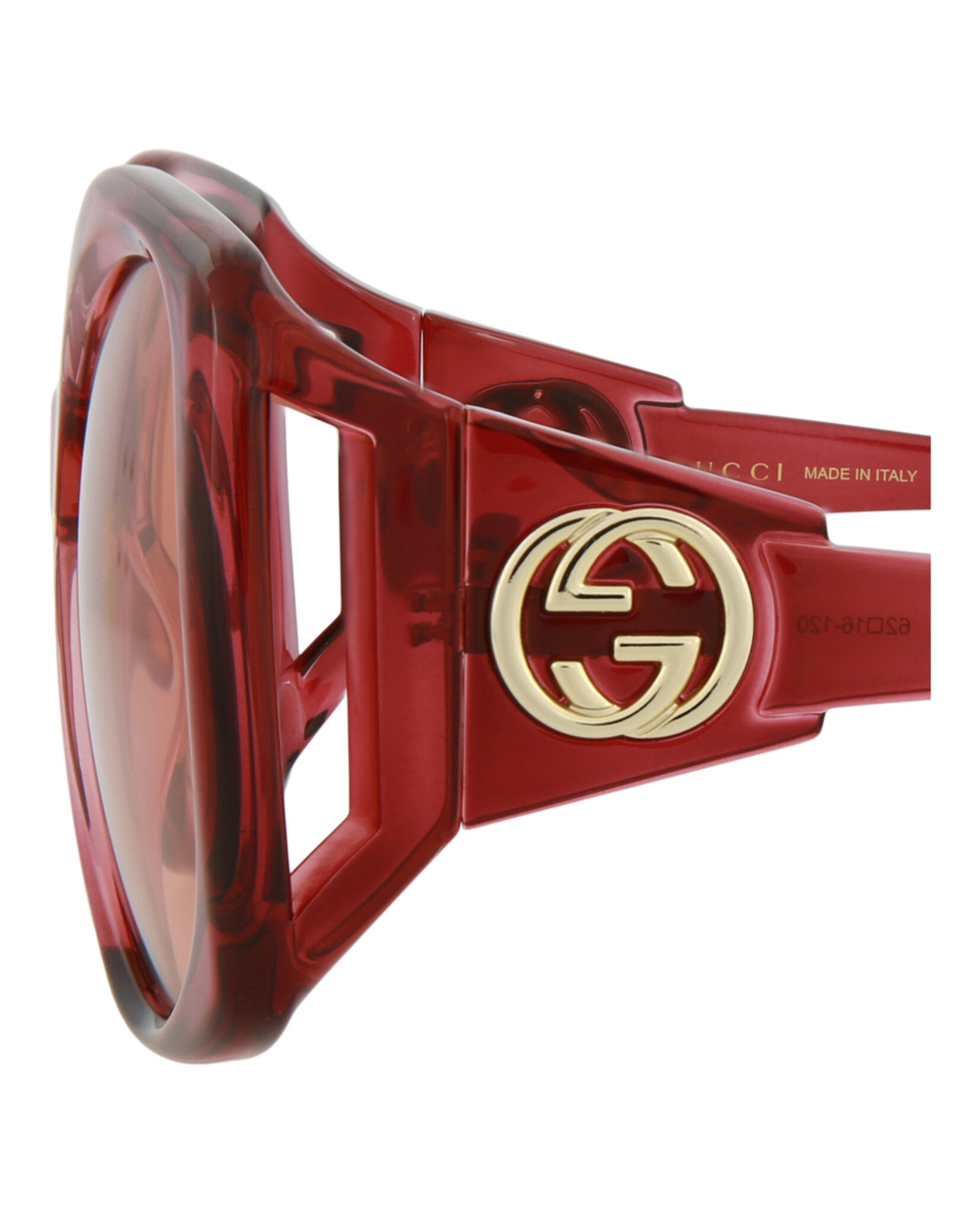 title:Gucci Women's GG0875S-30010259003 Novelty Sunglasses;color:Burgundy Burgundy Orange