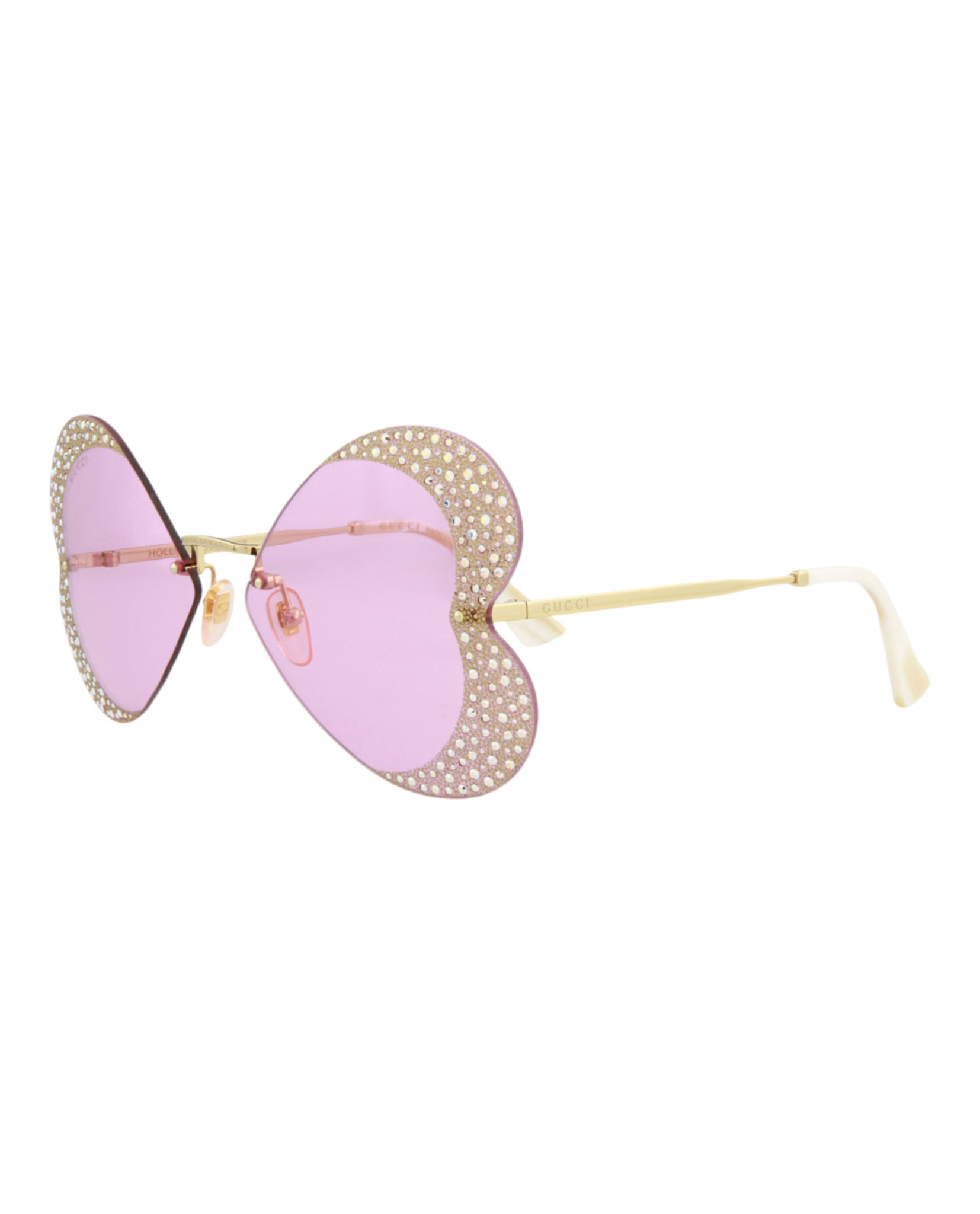 title:Gucci Women's GG0897S-30010507001 Special Edition Sunglasses;color:Gold Gold Pink