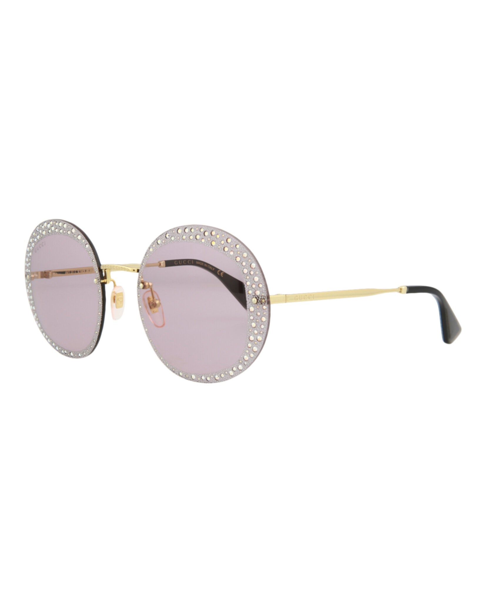 title:Gucci Women's GG0899S-30010510001 Special Edition Sunglasses;color:Gold Gold Violet