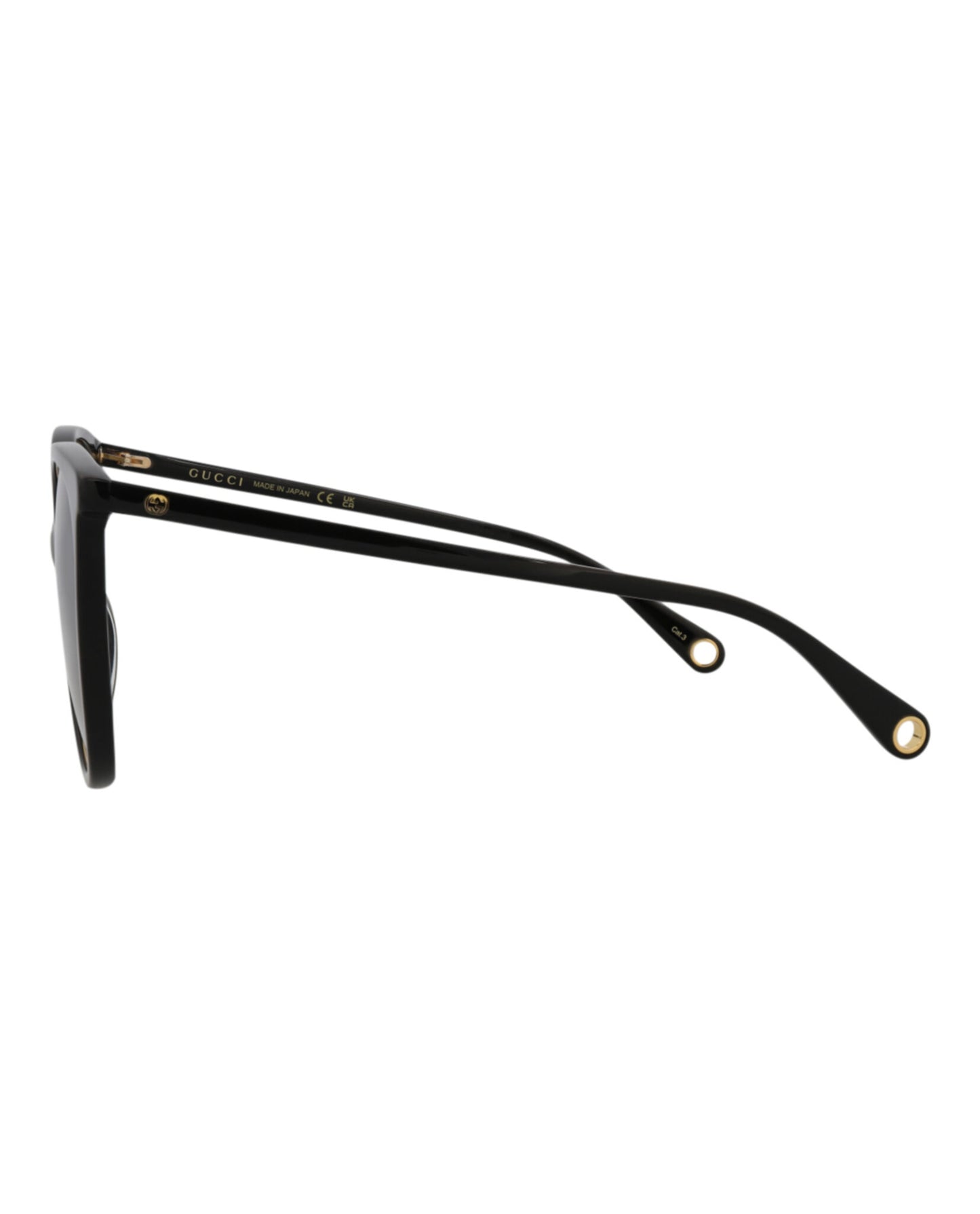 title:Gucci Round-Frame Acetate Sunglasses;color:Black Black Grey