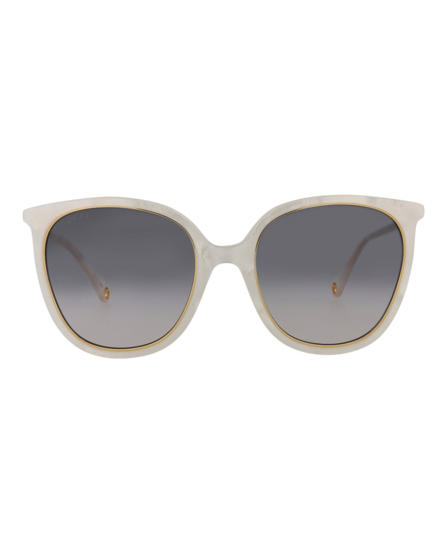 title:Gucci Round-Frame Acetate Sunglasses;color:White White Grey