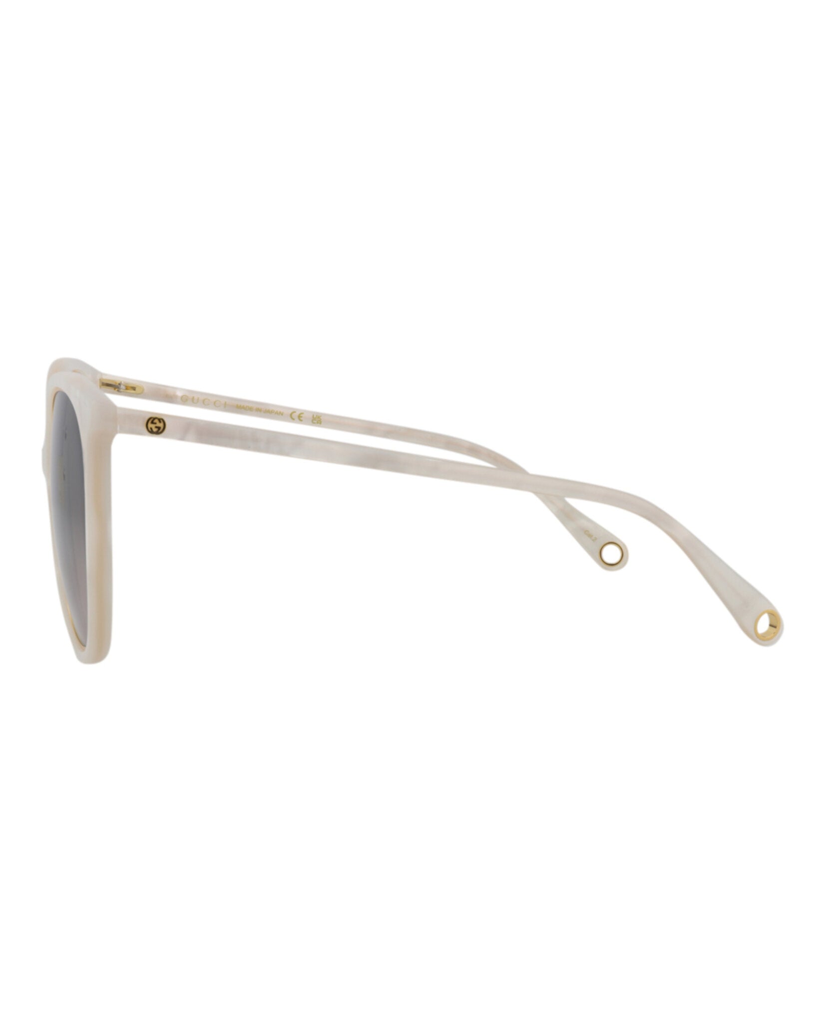 title:Gucci Round-Frame Acetate Sunglasses;color:White White Grey