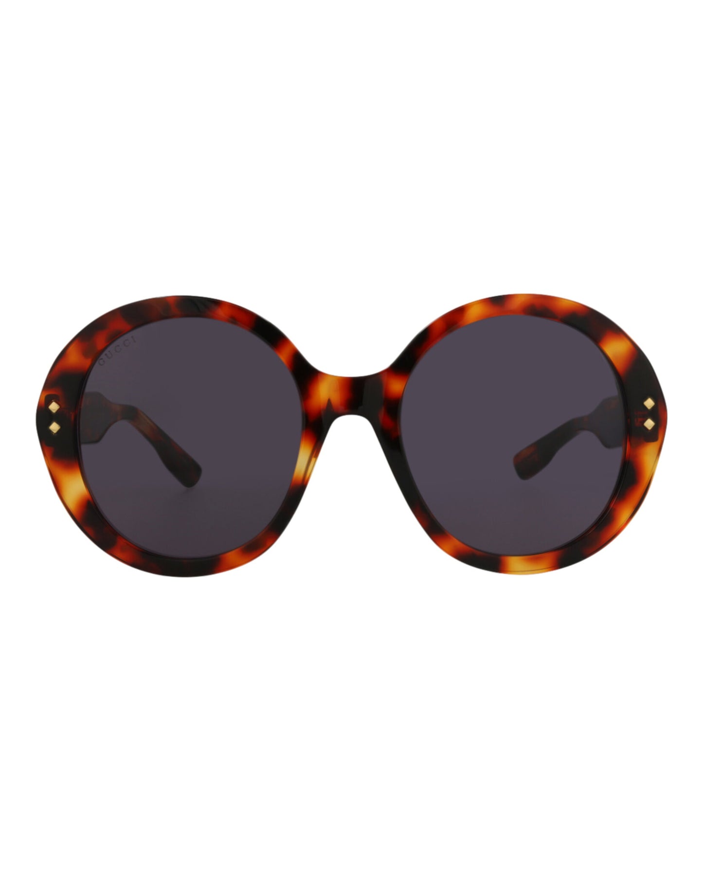 title:Gucci Round-Frame Acetate Sunglasses;color:Havana Smoke