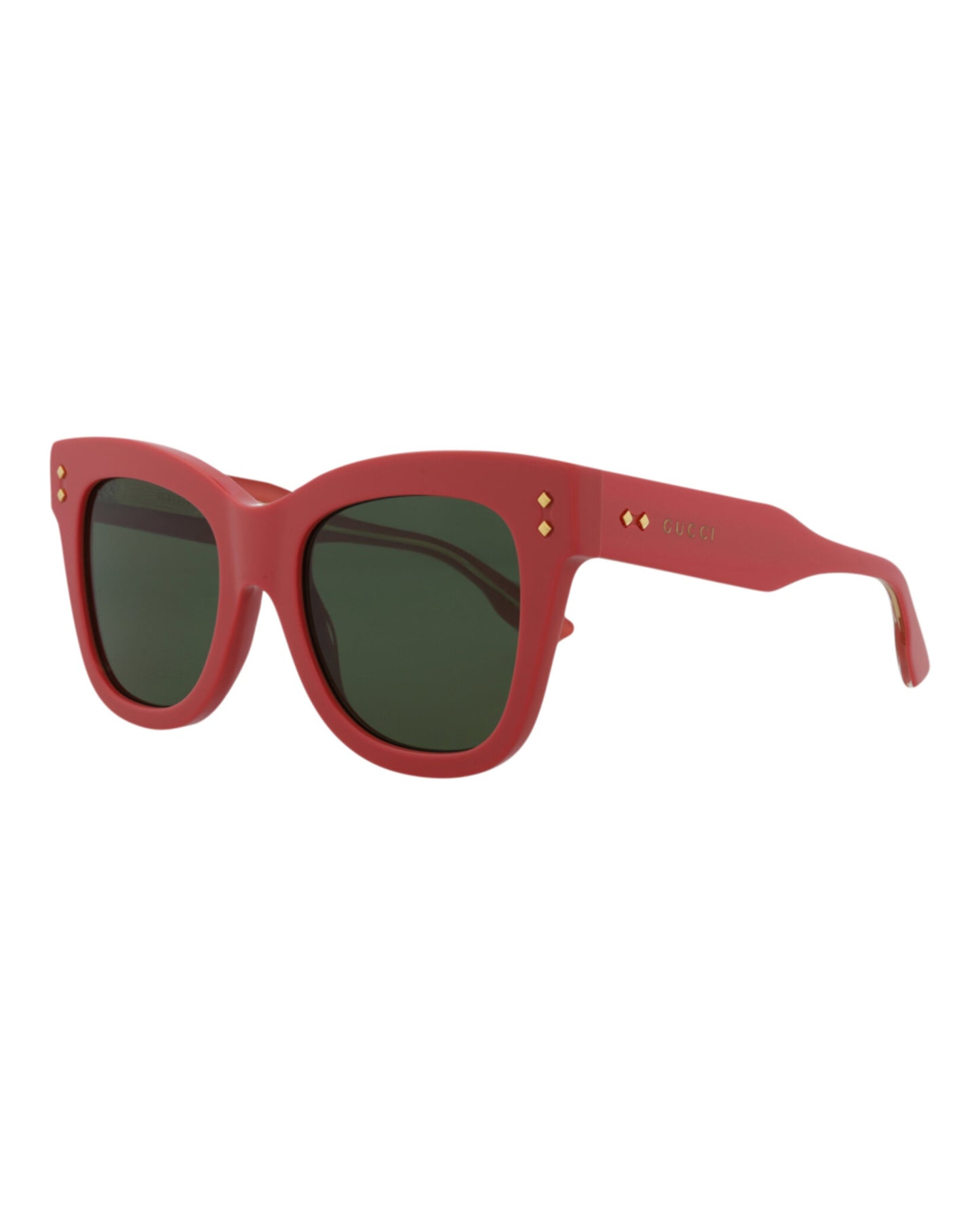 title:Gucci Cat Eye-Frame Acetate Sunglasses;color:Pink Pink Green