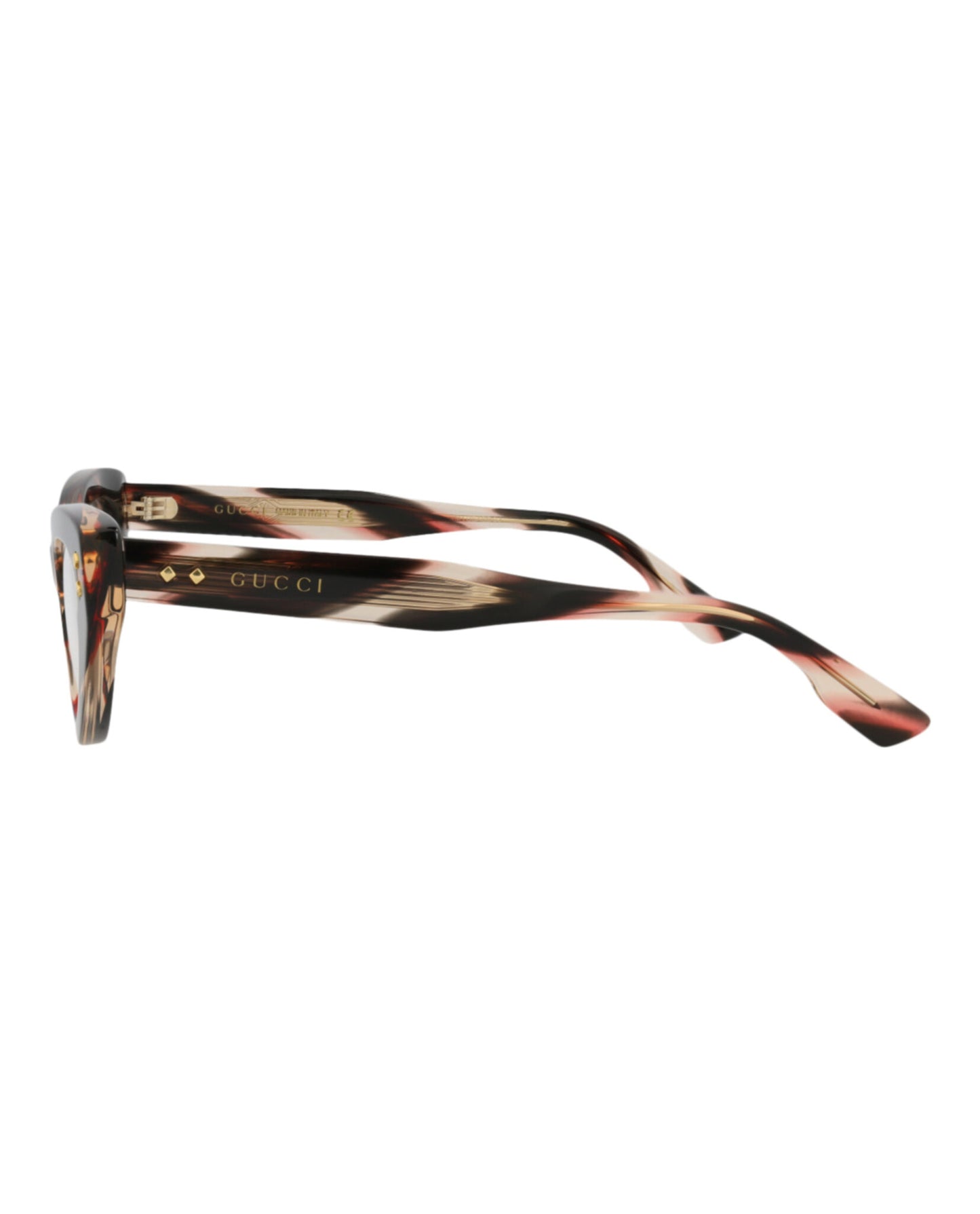 title:Gucci Cat Eye-Frame Acetate Optical Frames;color:Havana Havana Transparent