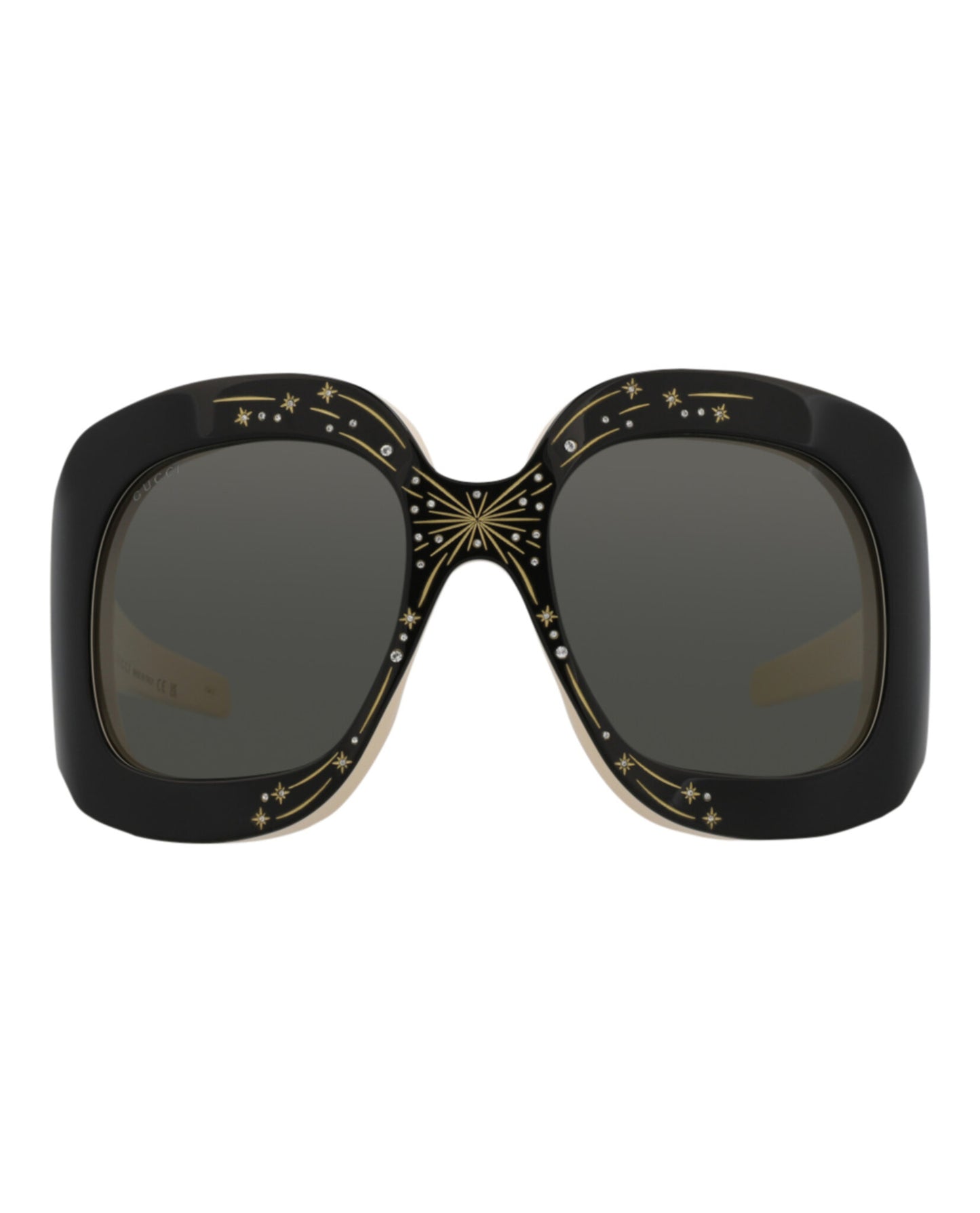 title:Gucci Shield-Frame Acetate Sunglasses, style # GG1093S-30012829001;color:Black Black Grey