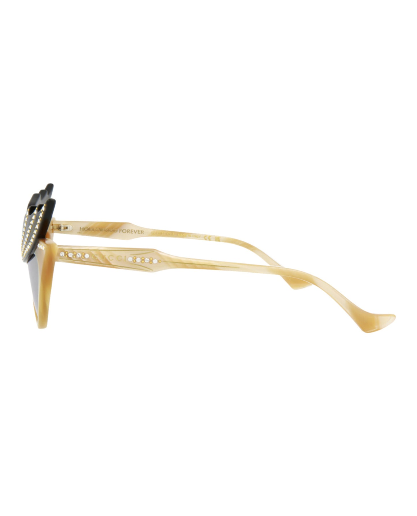 title:Gucci Cat Eye-Frame Acetate Sunglasses, style # GG1094S-30012857005;color:Beige Beige Silver