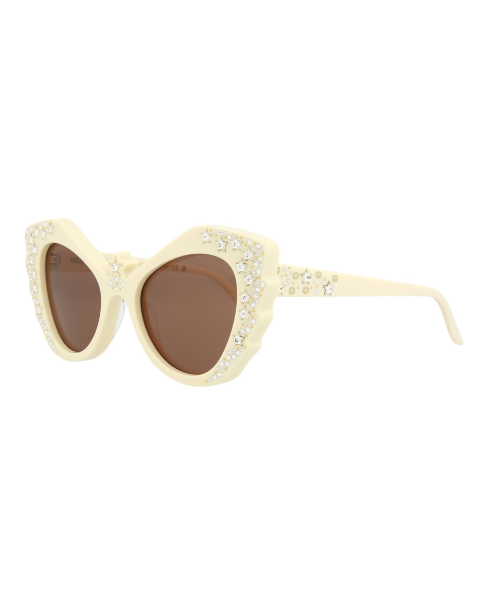 title:Gucci Women's GG1095S-30012868002 Special Edition Sunglasses;color:Ivory Ivory Brown