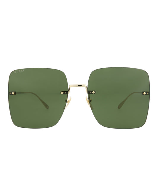 title:Gucci Women's GG1147S-30012721002 Novelty Sunglasses;color:Gold Gold Green