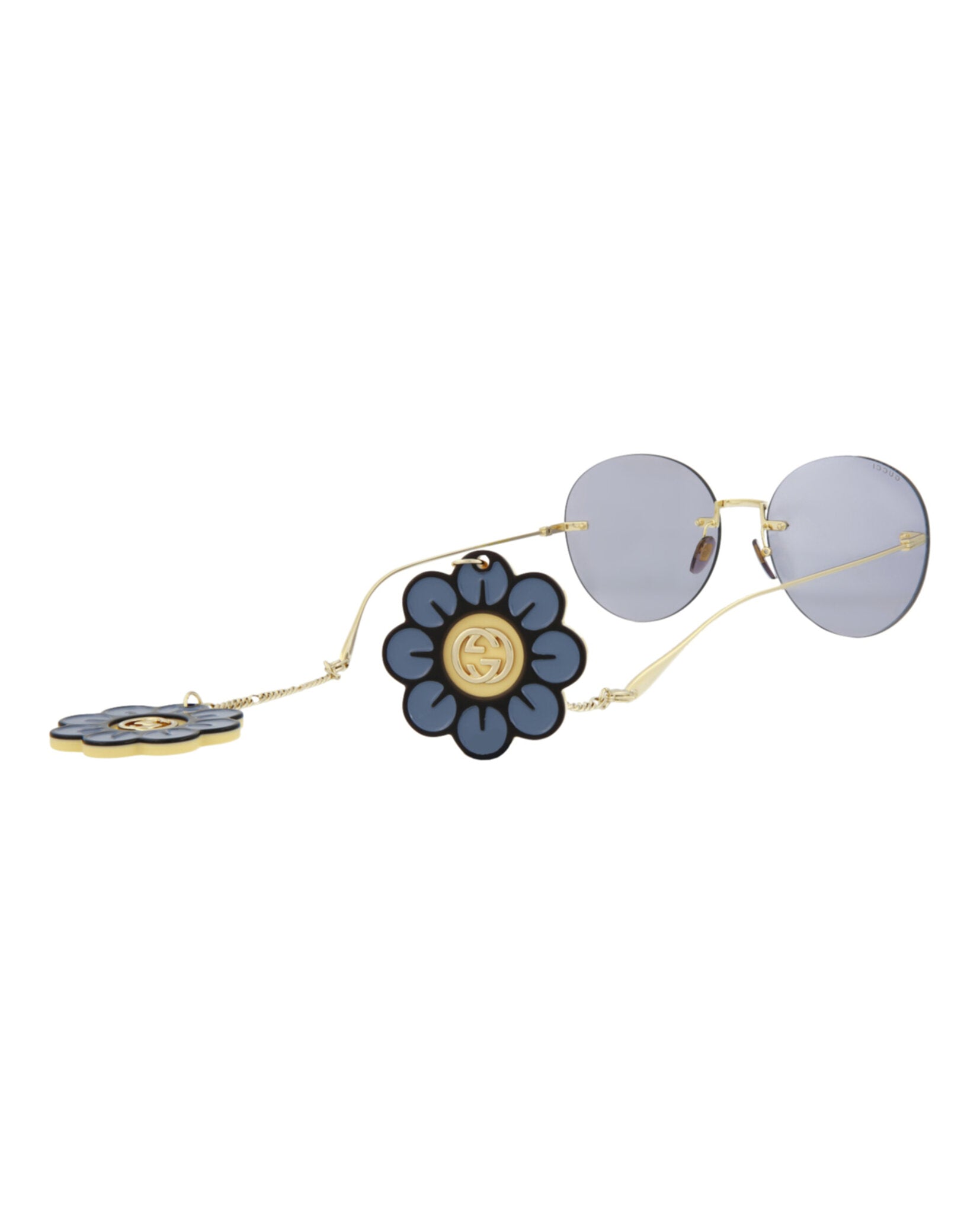 title:Gucci Women's GG1149S-30012724006 Novelty Sunglasses;color:Gold Gold Violet