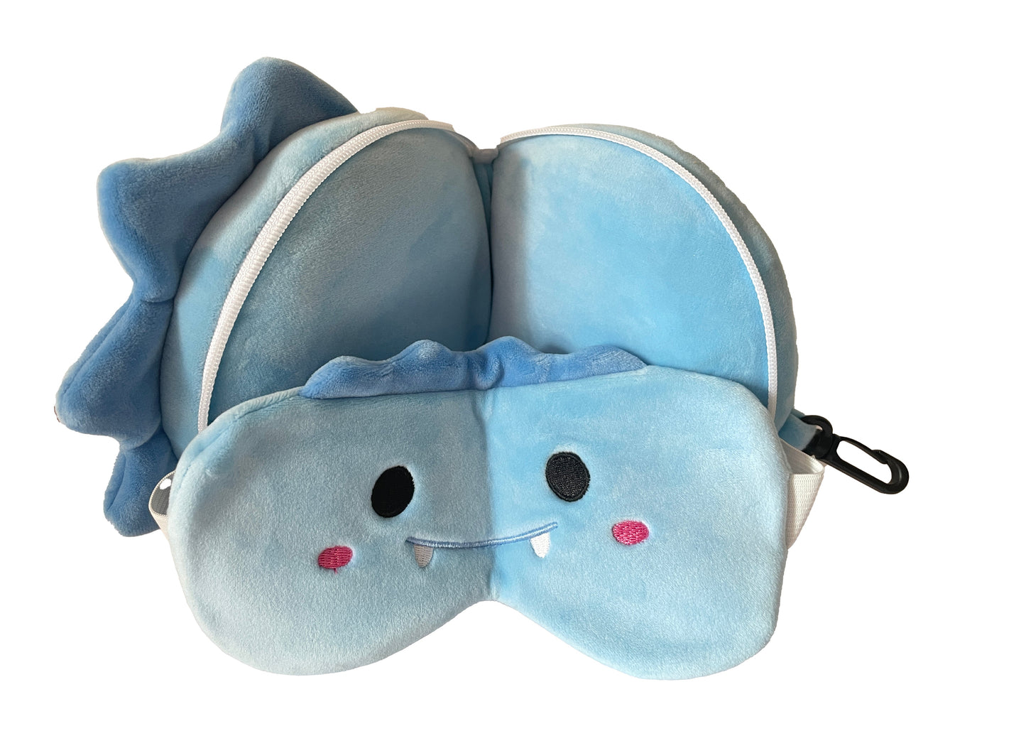 Kids 2-in-1 Travel Pillow and Eye Mask Animal Plush Soft Eye Mask Blindfold for Sleeping, Nights and Travel