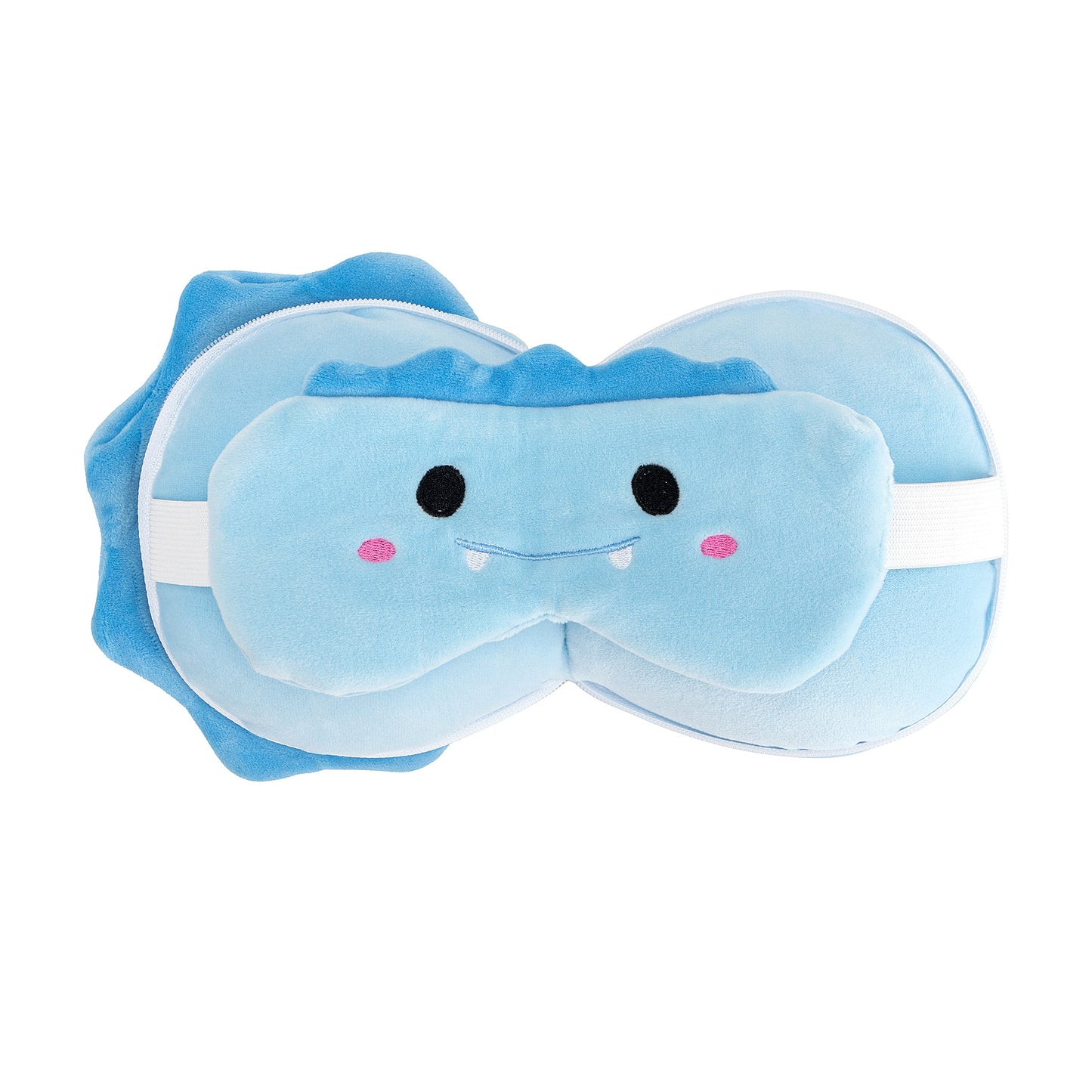 Kids 2-in-1 Travel Pillow and Eye Mask Animal Plush Soft Eye Mask Blindfold for Sleeping, Nights and Travel