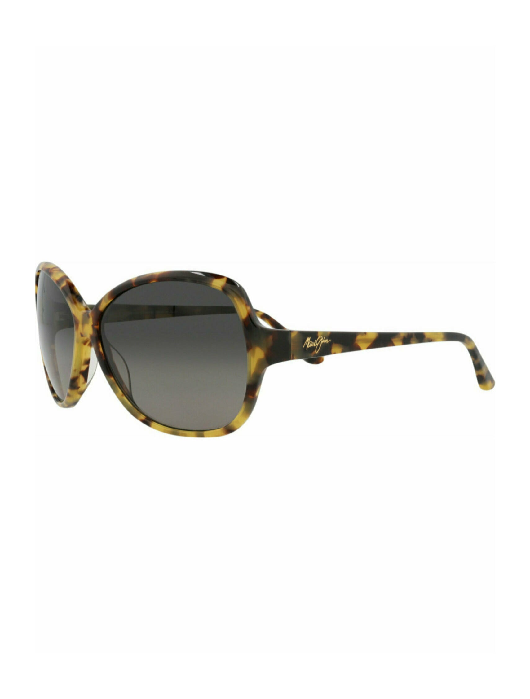 title:Maui Jim Round-Frame Acetate Sunglasses;color:Tortoise Tortoise Grey