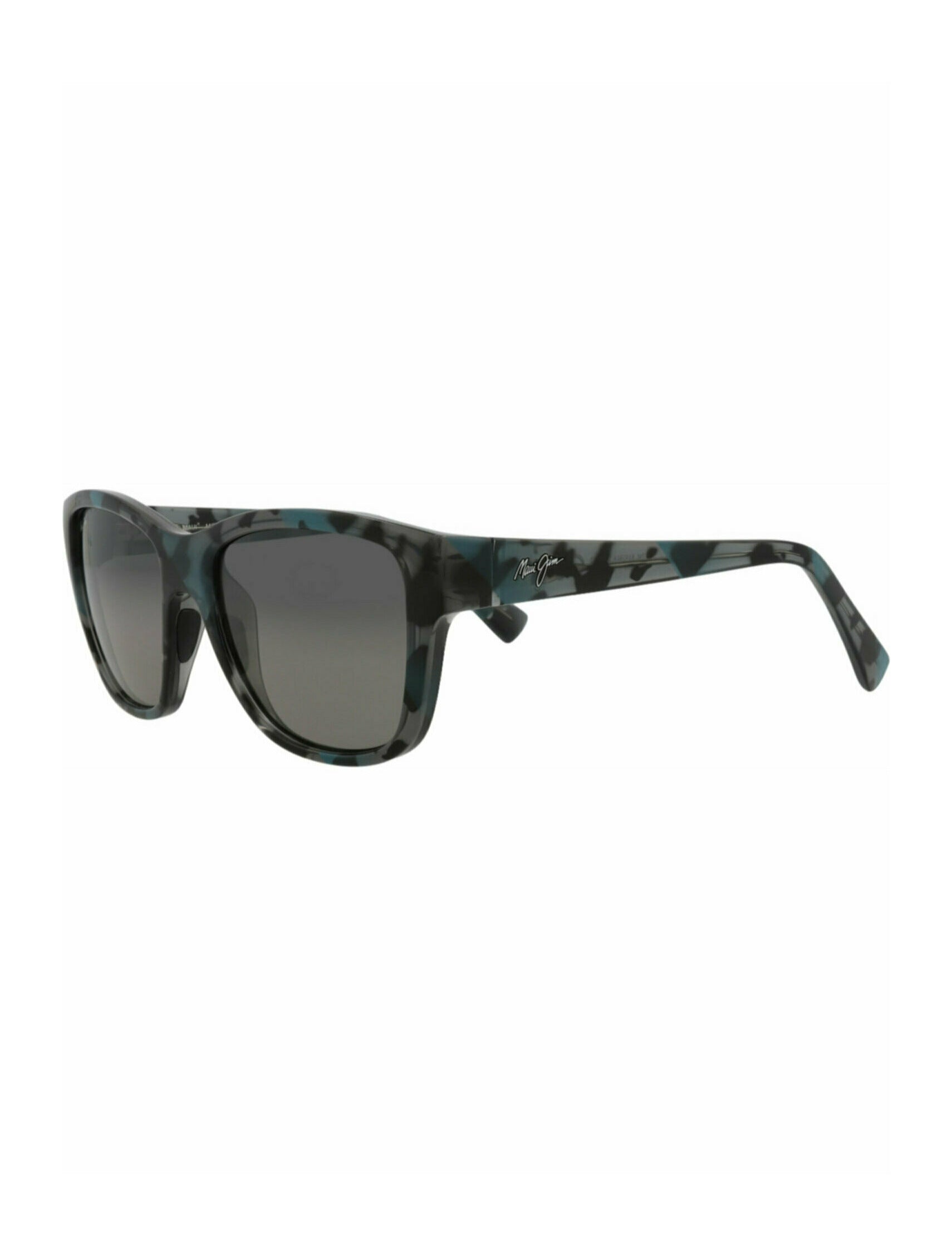 title:Maui Jim Square-Frame Nylon Sunglasses;color:Blue Blue Grey