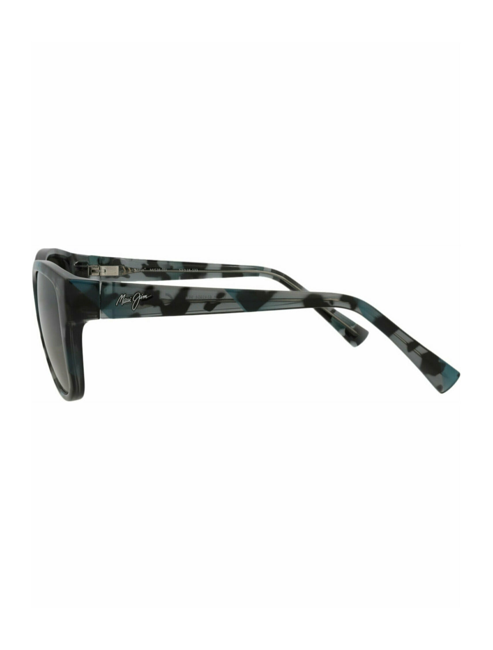 title:Maui Jim Square-Frame Nylon Sunglasses;color:Blue Blue Grey