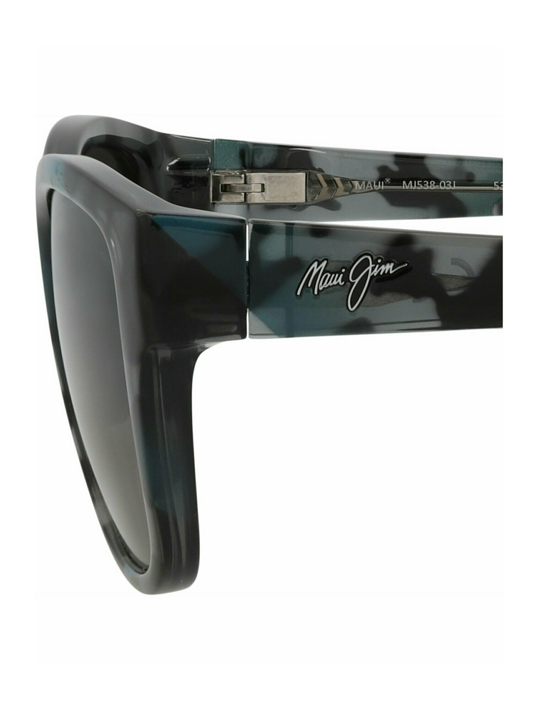 title:Maui Jim Square-Frame Nylon Sunglasses;color:Blue Blue Grey