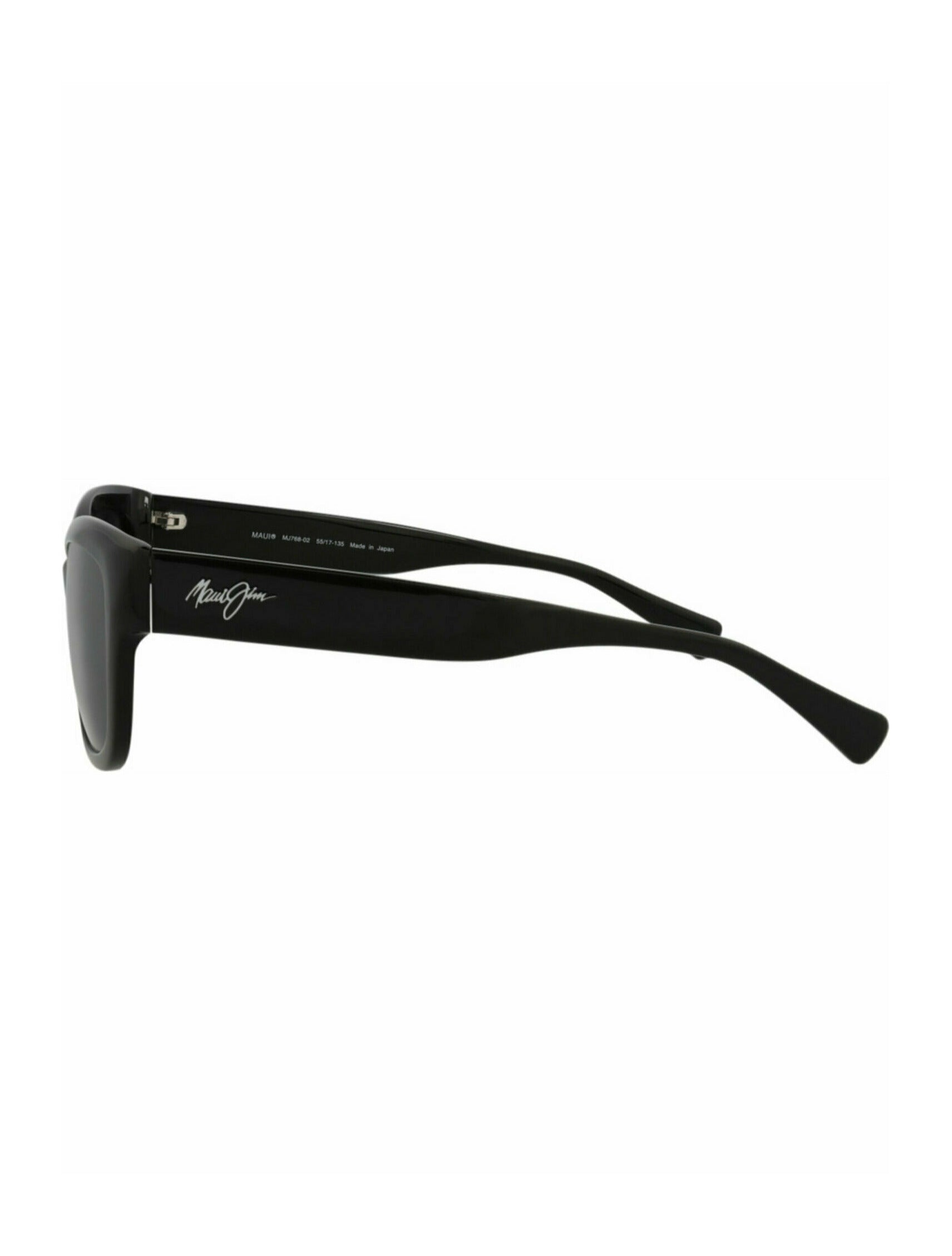 title:Maui Jim Cat Eye-Frame Acetate Sunglasses;color:Black Black Grey