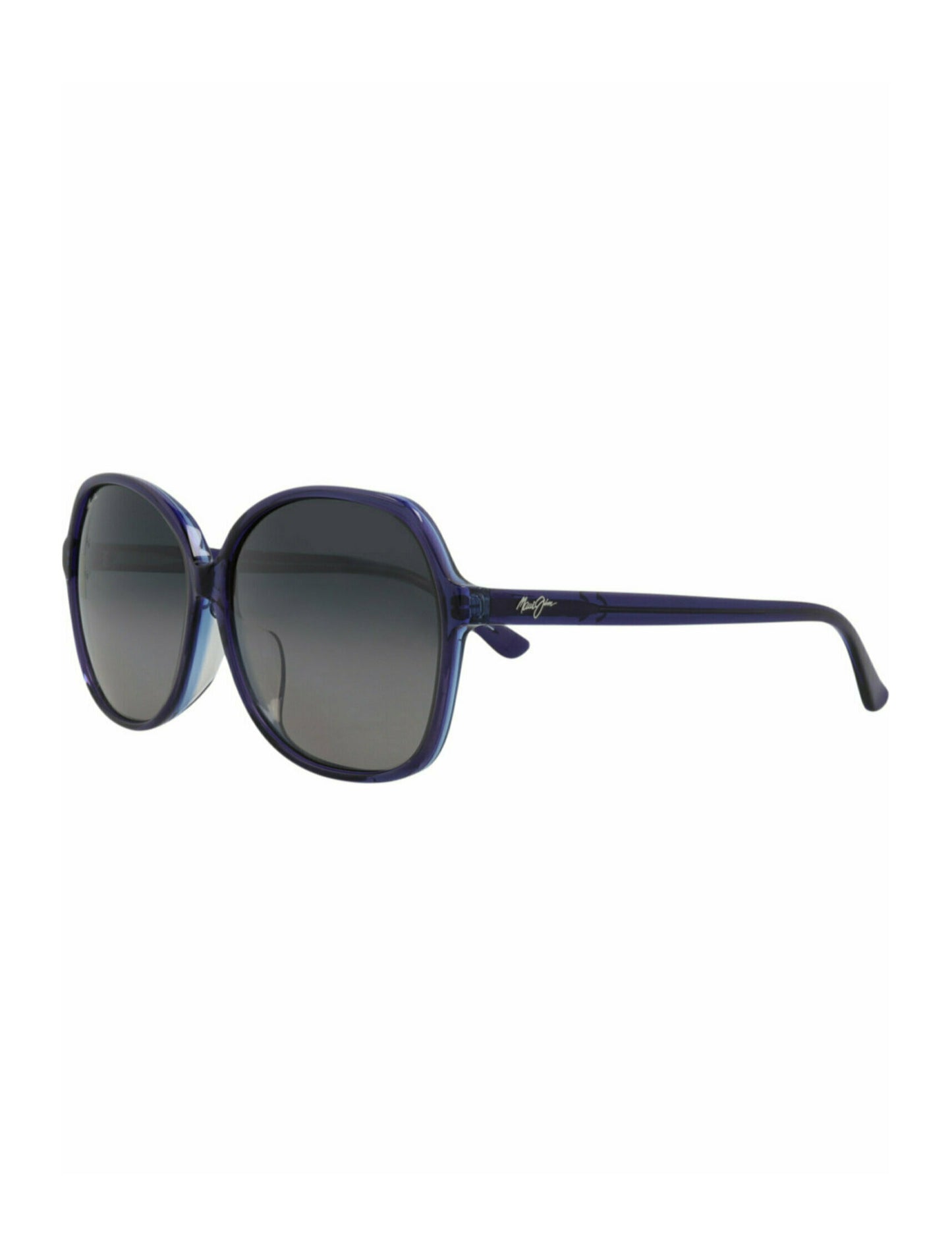 title:Maui Jim Round-Frame Acetate Sunglasses;color:Blue Blue Grey