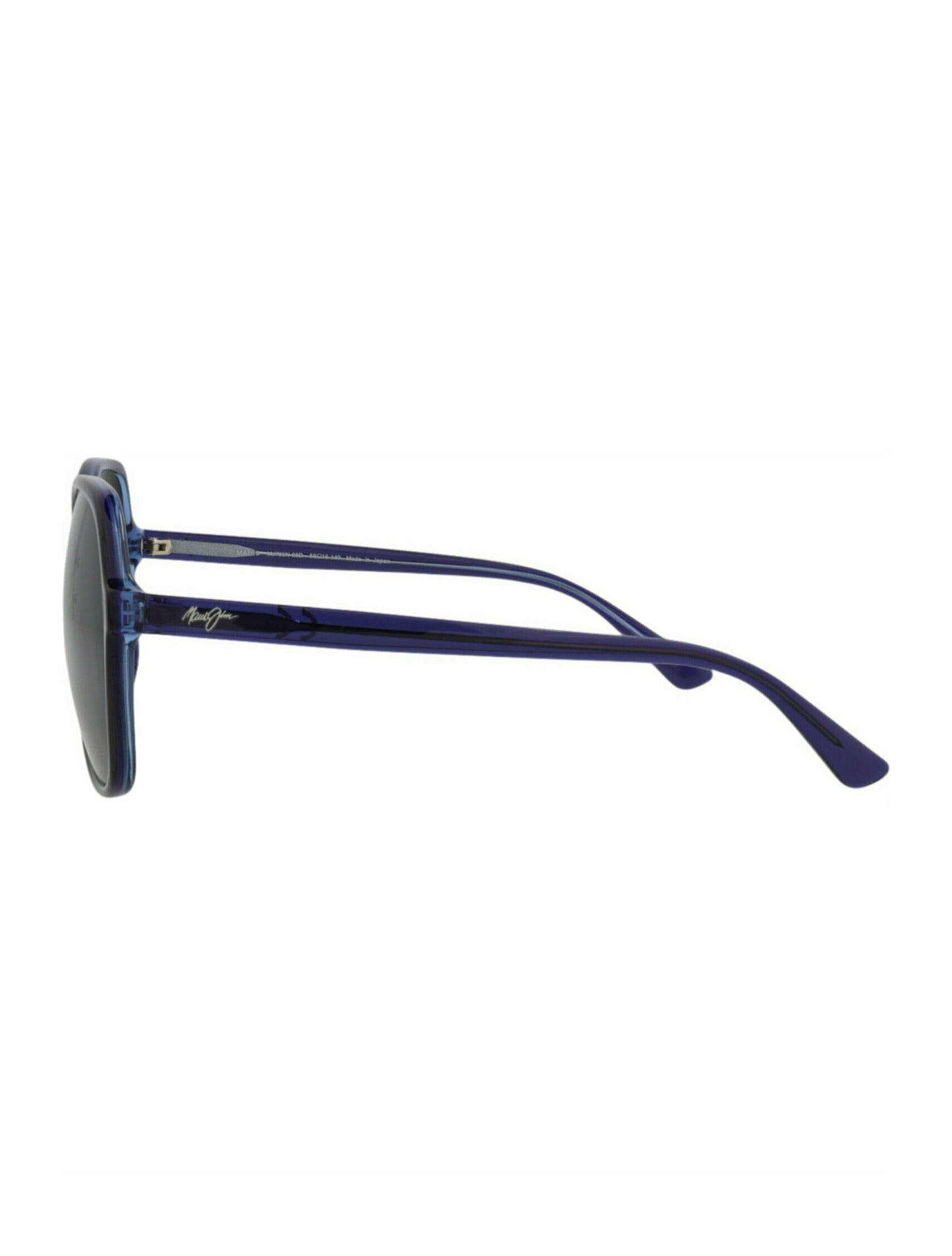 title:Maui Jim Round-Frame Acetate Sunglasses;color:Blue Blue Grey