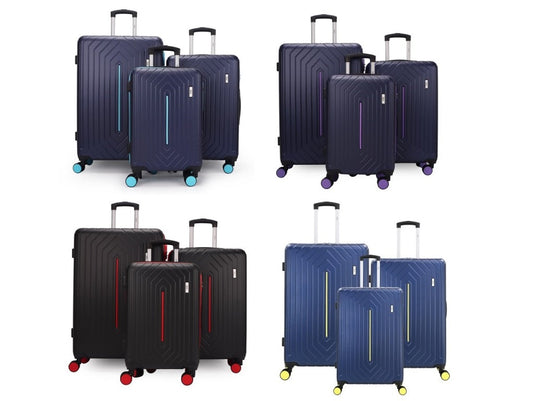 Mona ABS Hard shell Lightweight 360 Dual Spinning Wheels Combo Lock 28" 24", 20" 3 Piece Luggage Set