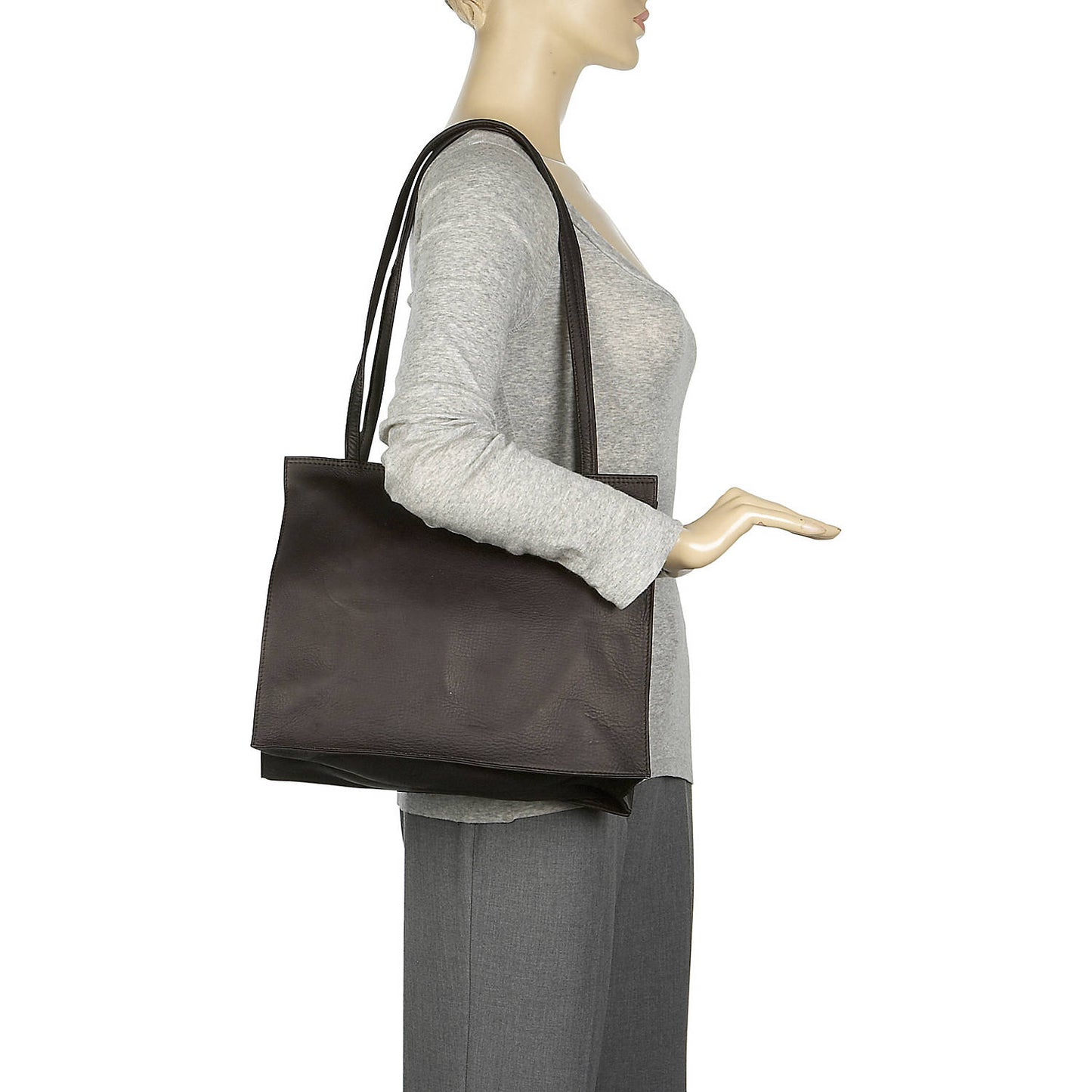 title:Le Donne Leather Simple Tote;color:TAN