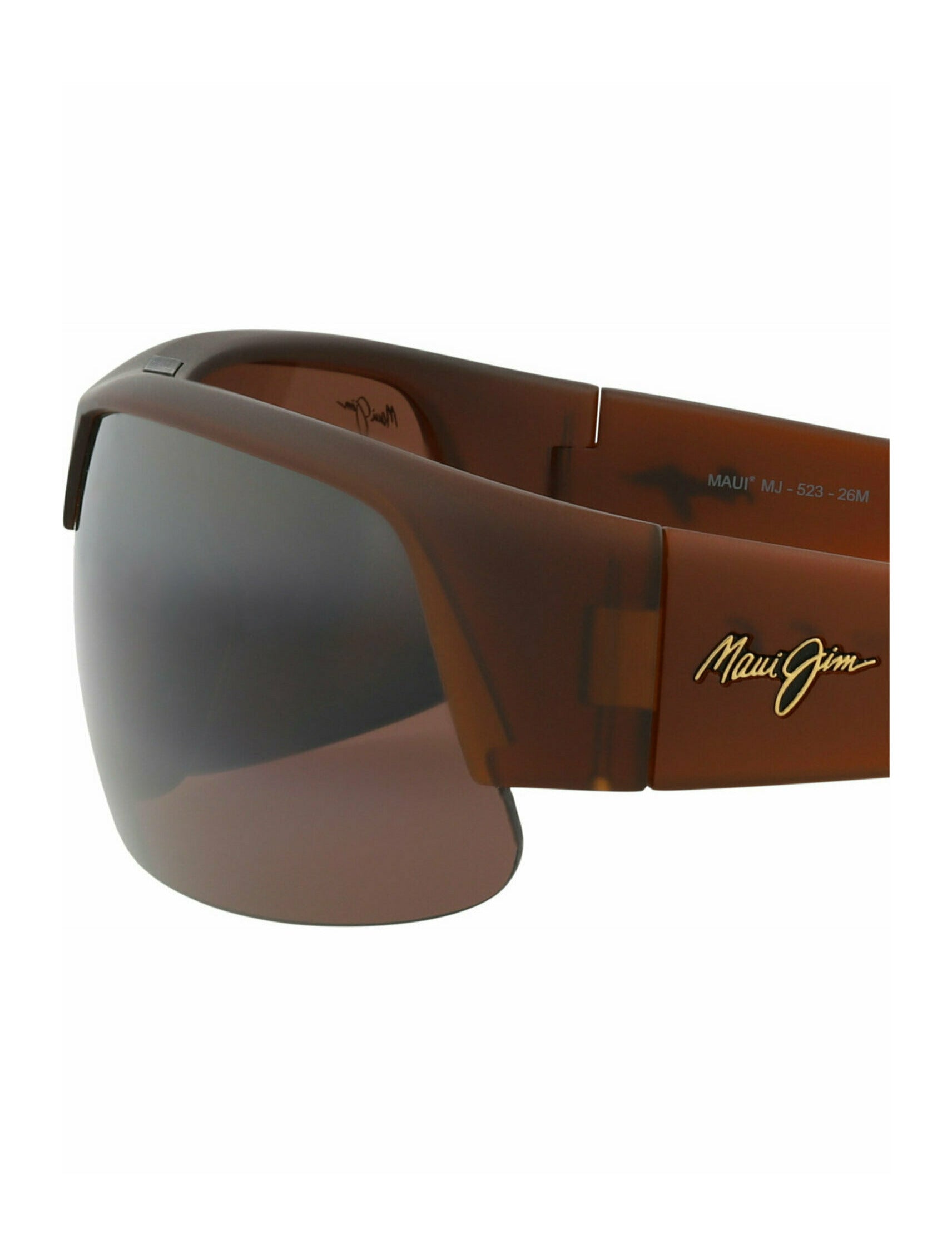 title:Maui Jim Shield-Frame Nylon Sunglasses;color:Rootbeer Rootbeer Bronze