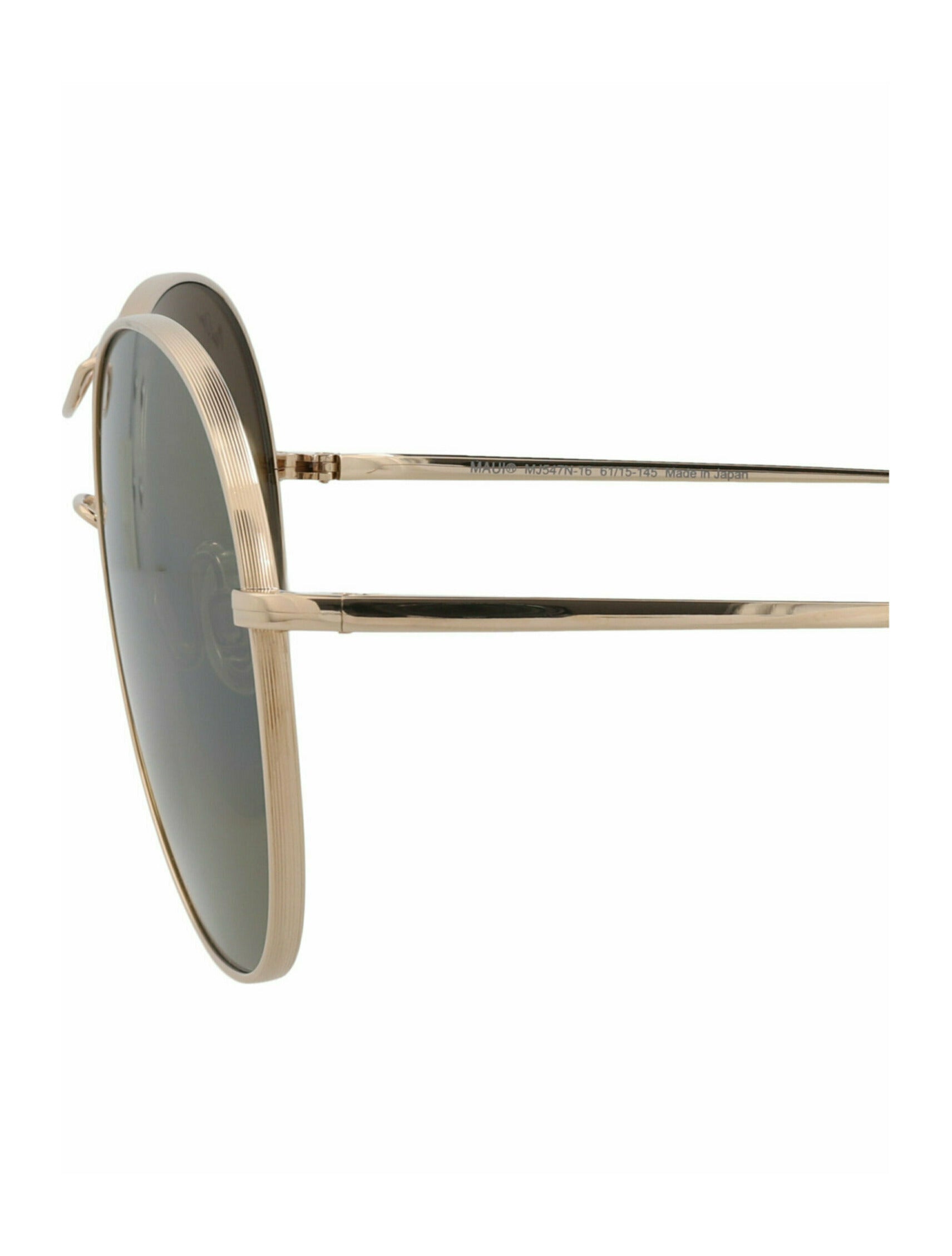 title:Maui Jim Round-Frame Titanium Sunglasses;color:Gold Gold Bronze 2