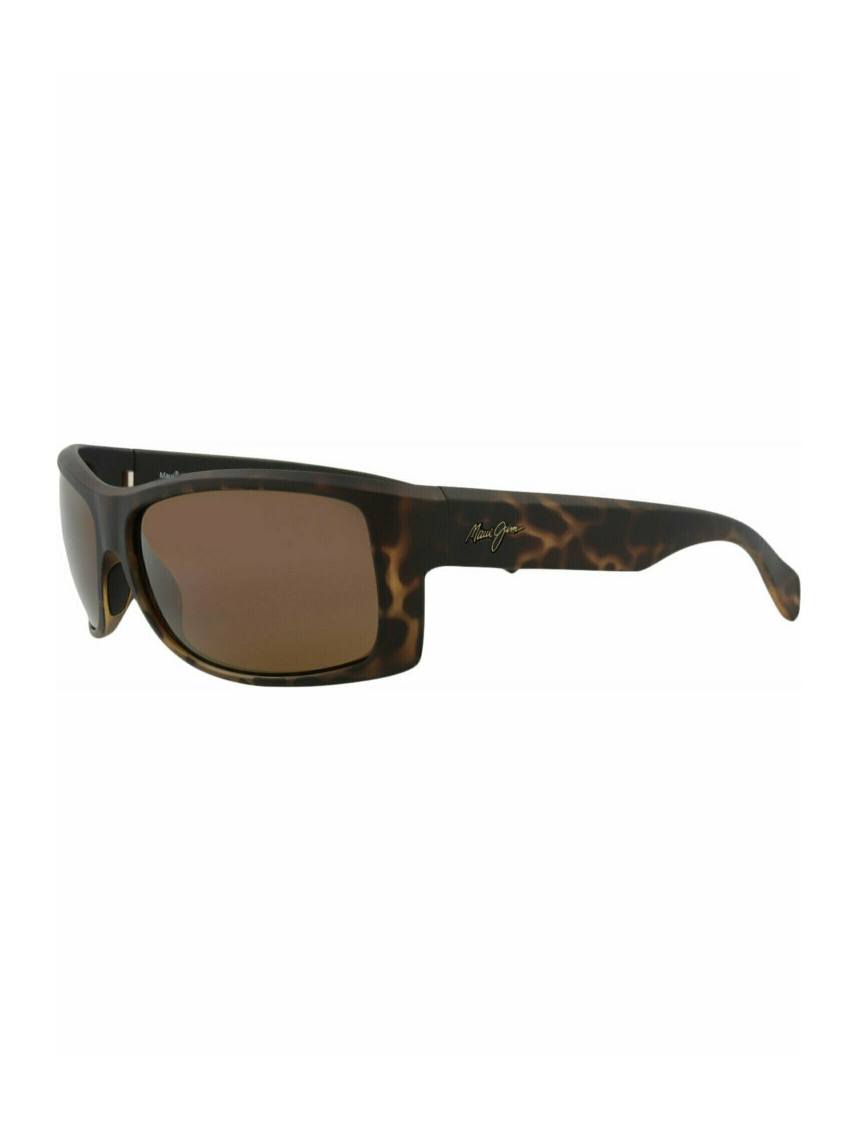 title:Maui Jim Shield-Frame Nylon Sunglasses;color:Tortoise Tortoise Bronze