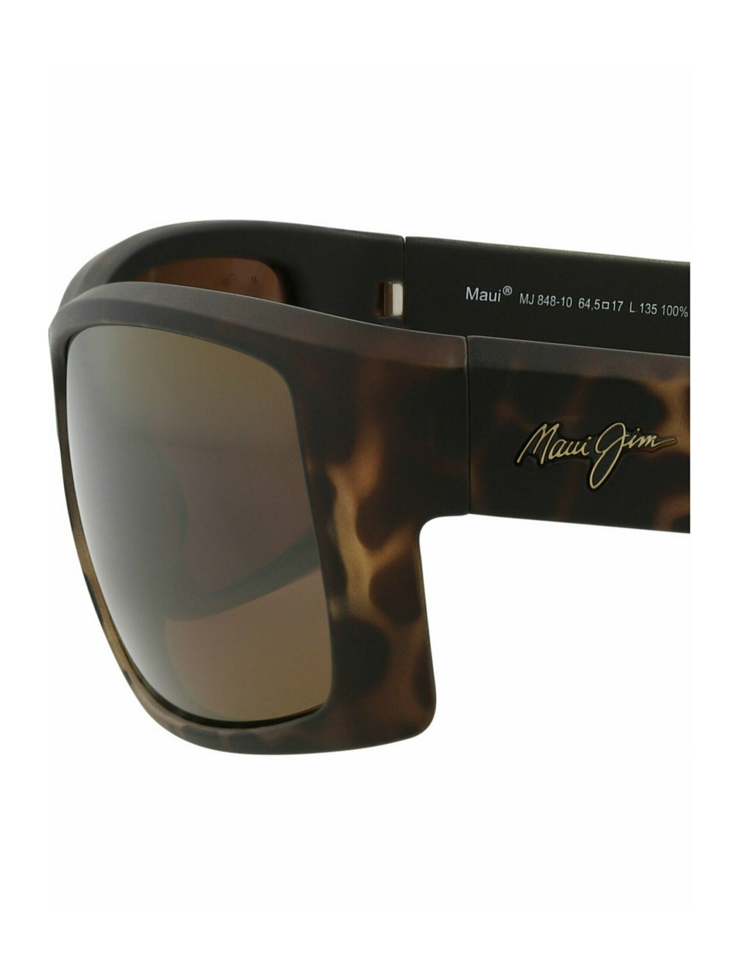 title:Maui Jim Shield-Frame Nylon Sunglasses;color:Tortoise Tortoise Bronze