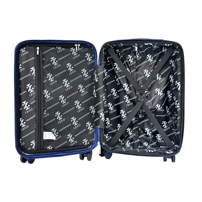 IZOD Harper Expandable ABS Hard shell Lightweight 360 Dual Spinning Wheels Combo Lock 28", 24", 20" 3 Piece Luggage Set