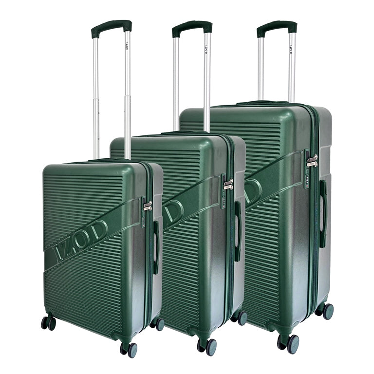 IZOD Harper Expandable ABS Hard shell Lightweight 360 Dual Spinning Wheels Combo Lock 28", 24", 20" 3 Piece Luggage Set