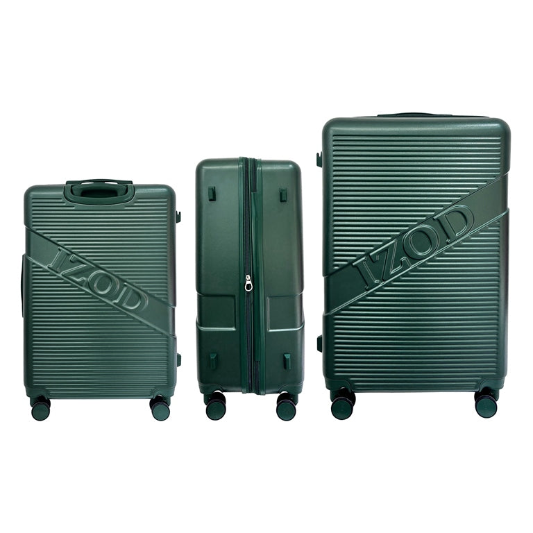 IZOD Harper Expandable ABS Hard shell Lightweight 360 Dual Spinning Wheels Combo Lock 28", 24", 20" 3 Piece Luggage Set