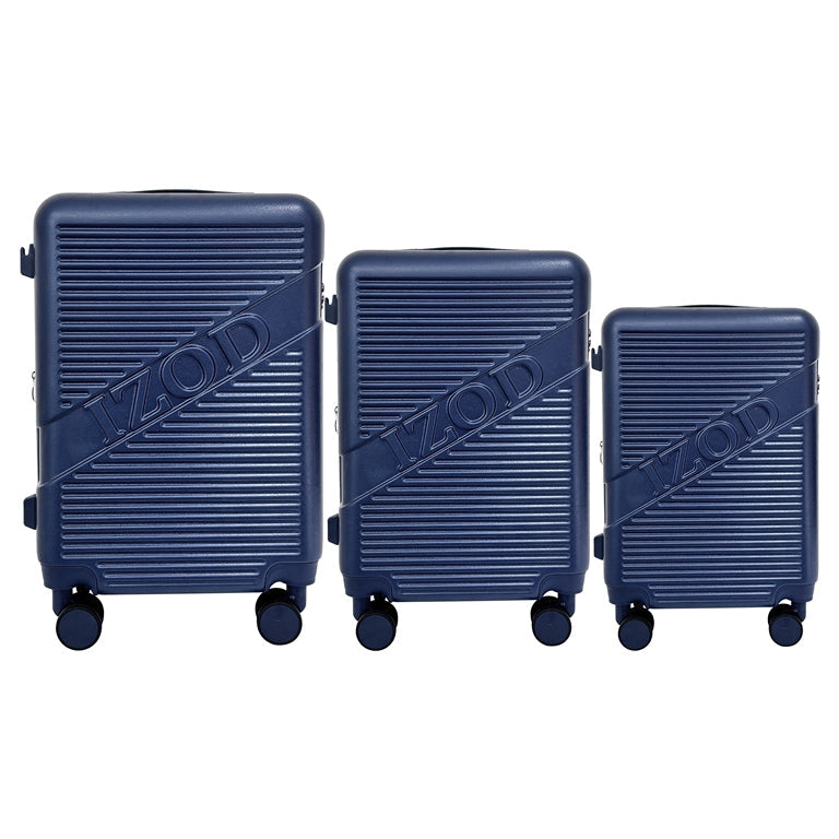 IZOD Harper Expandable ABS Hard shell Lightweight 360 Dual Spinning Wheels Combo Lock 28", 24", 20" 3 Piece Luggage Set