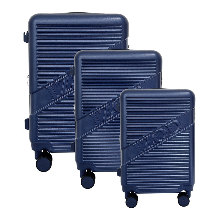 IZOD Harper Expandable ABS Hard shell Lightweight 360 Dual Spinning Wheels Combo Lock 28", 24", 20" 3 Piece Luggage Set