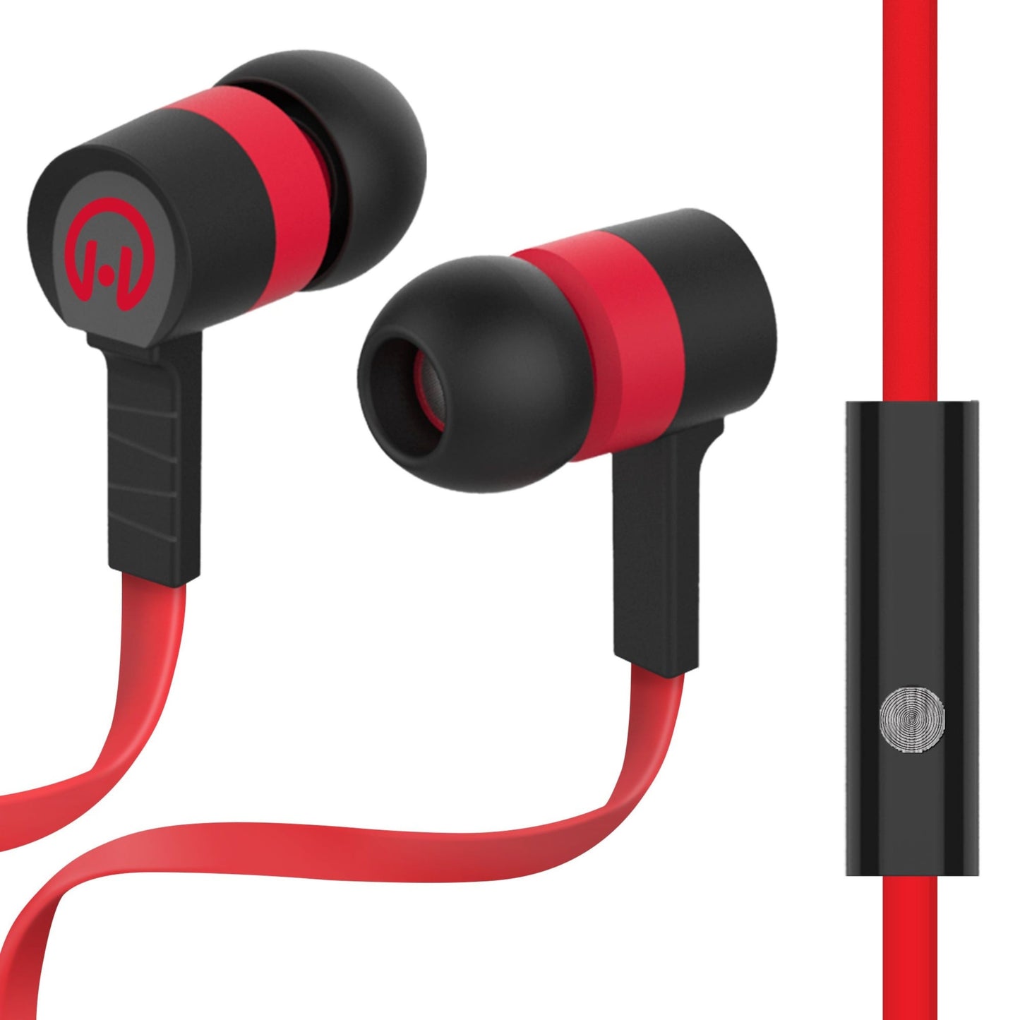 title:HyperGear Low Ryder Earphones w/Mic 3.5mm;color:Red