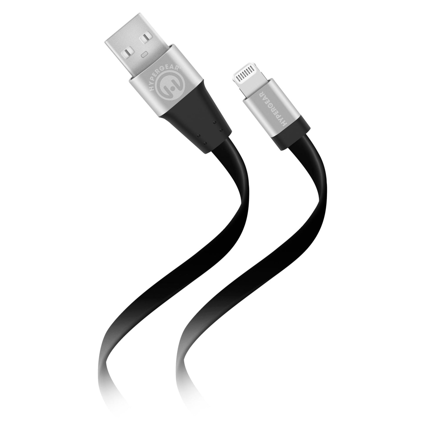 title:HyperGear Flexi USB to Lightning Flat Cable 6ft;color:Black