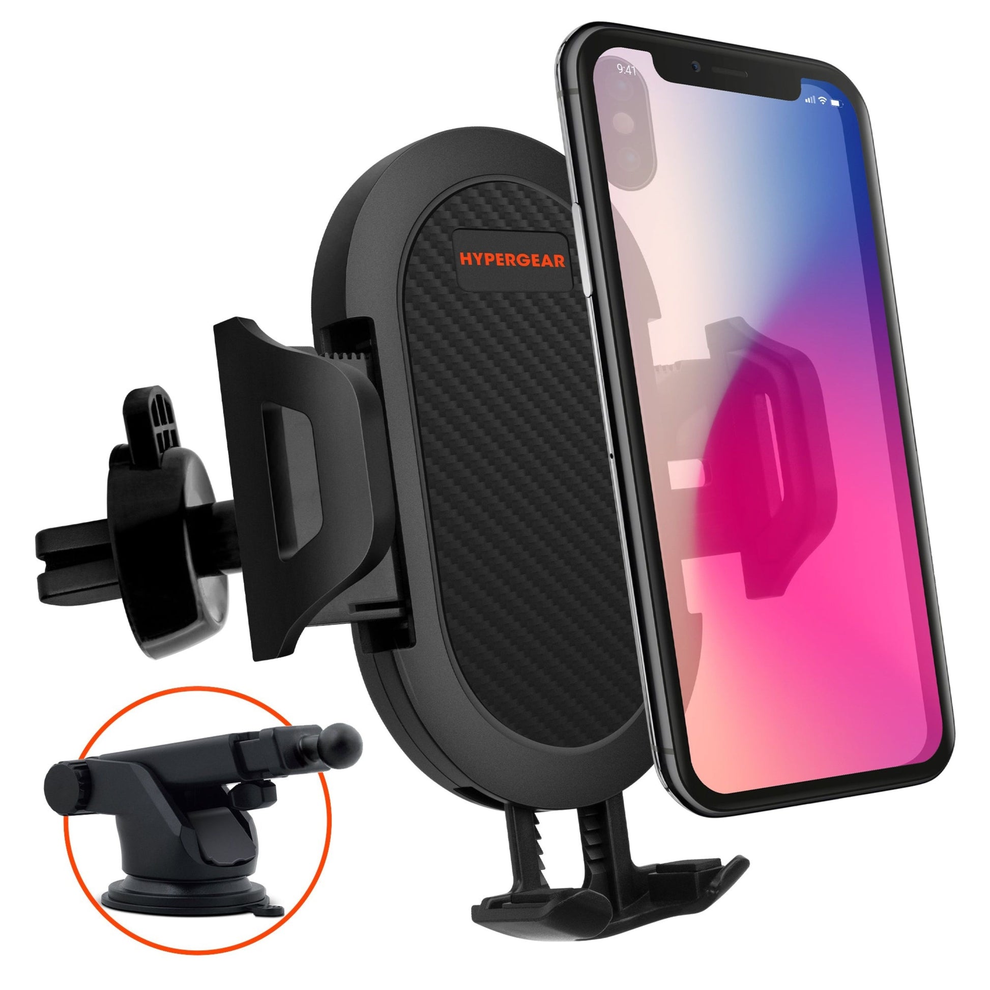 title:HyperGear 3-in-1 Phone Mount Kit;color:Black