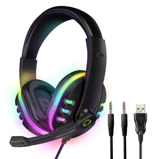 title:HyperGear SoundRecon RGB LED Gaming Headset;color:Black