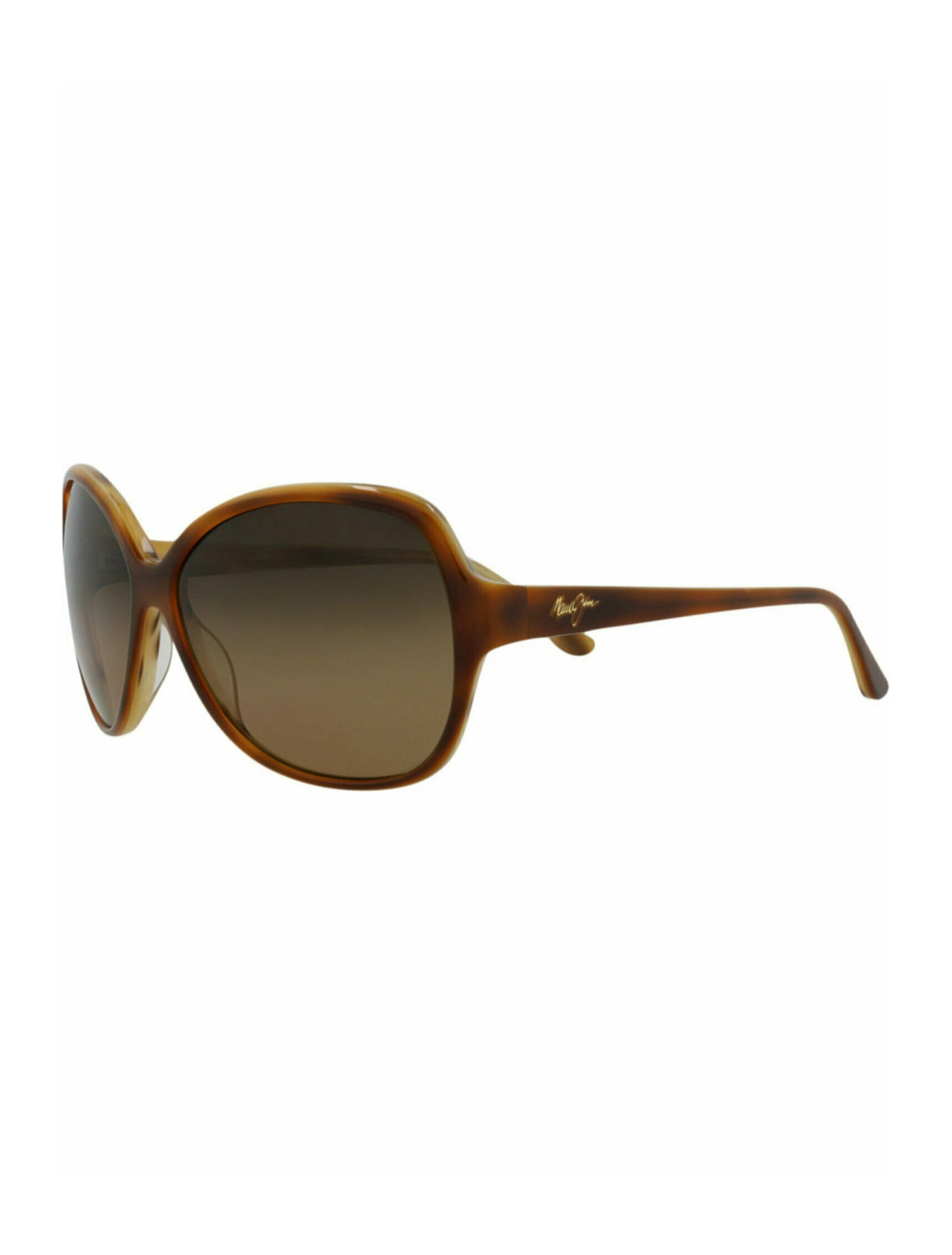 title:Maui Jim Round-Frame Acetate Sunglasses;color:Tortoise Tortoise Bronze