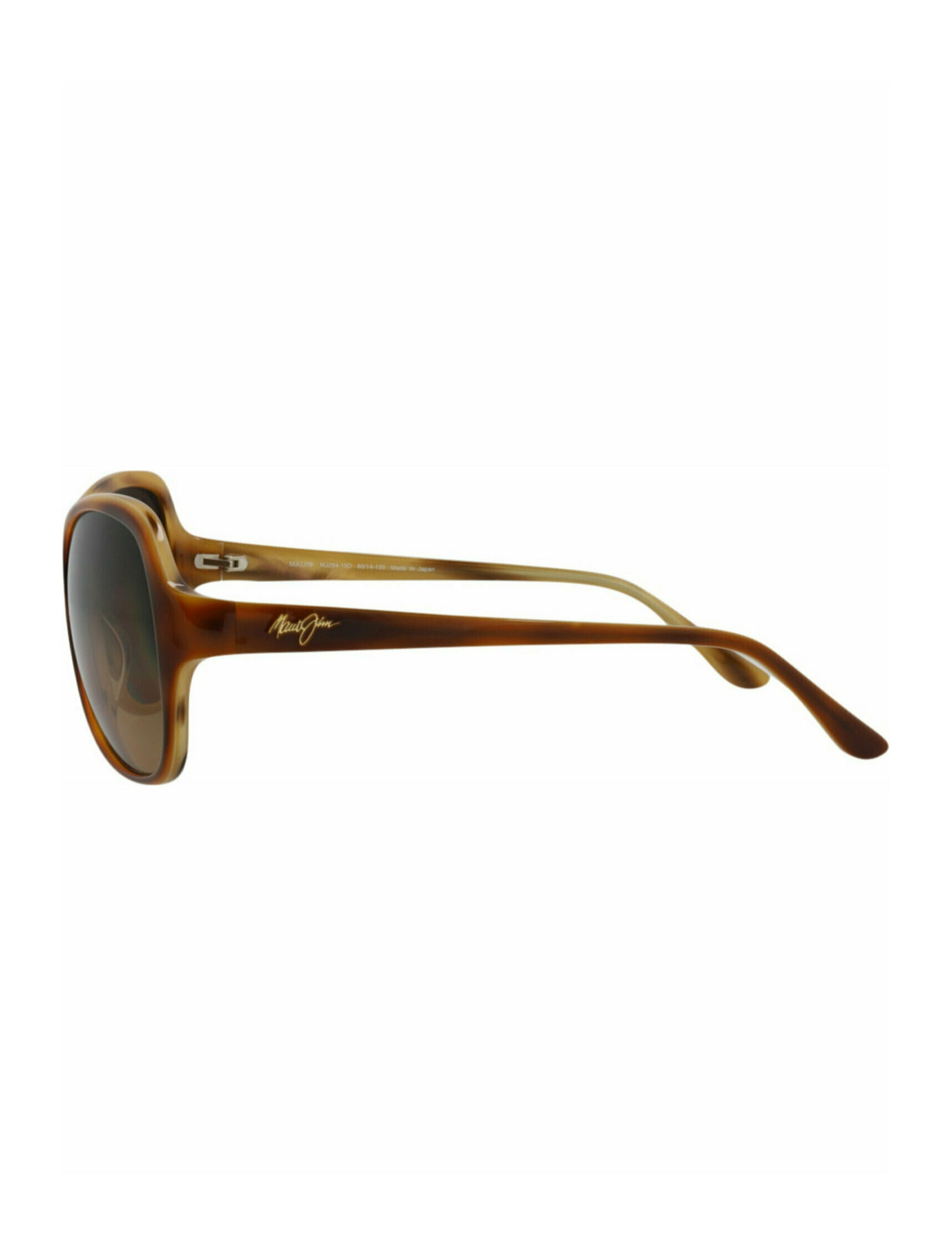 title:Maui Jim Round-Frame Acetate Sunglasses;color:Tortoise Tortoise Bronze