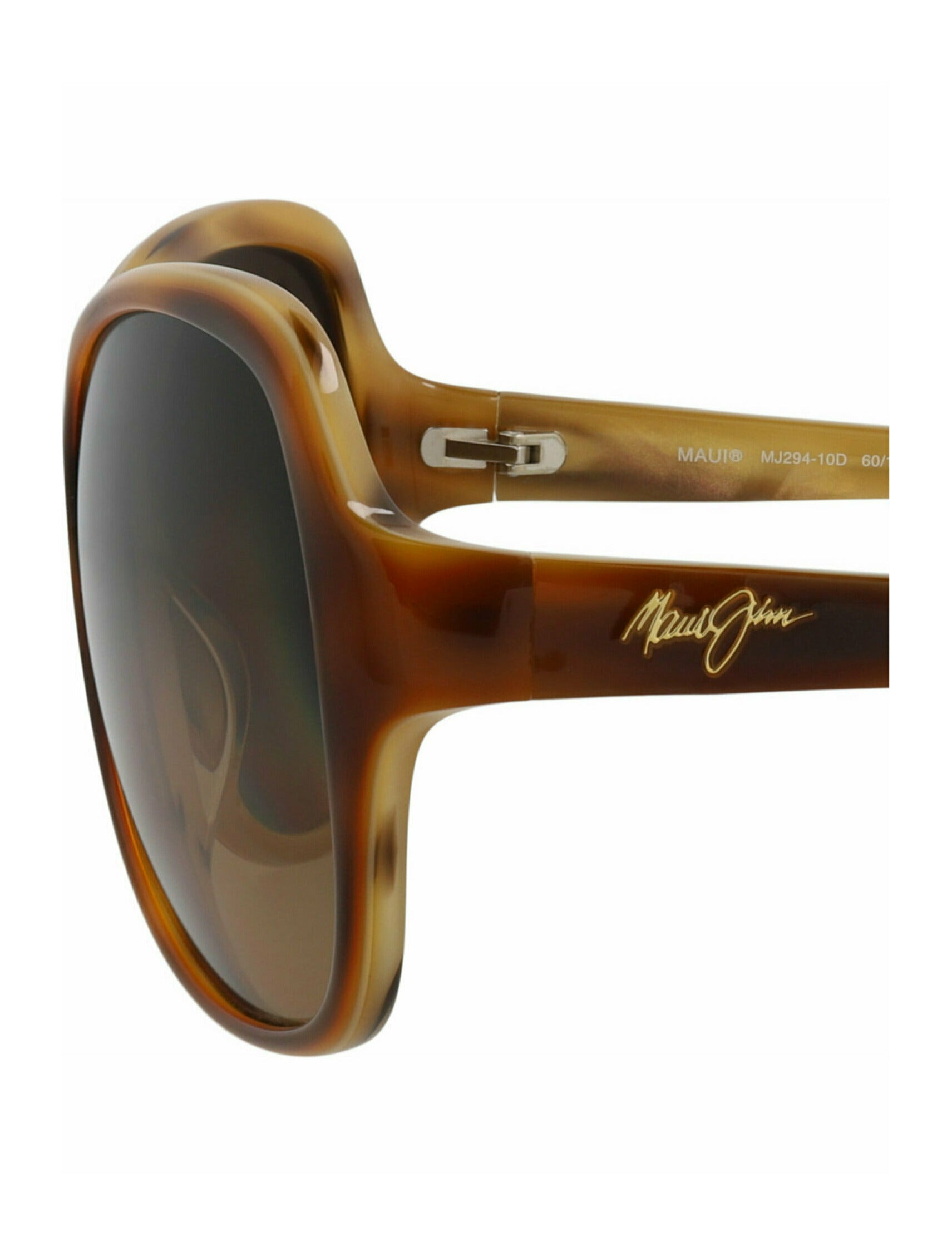 title:Maui Jim Round-Frame Acetate Sunglasses;color:Tortoise Tortoise Bronze