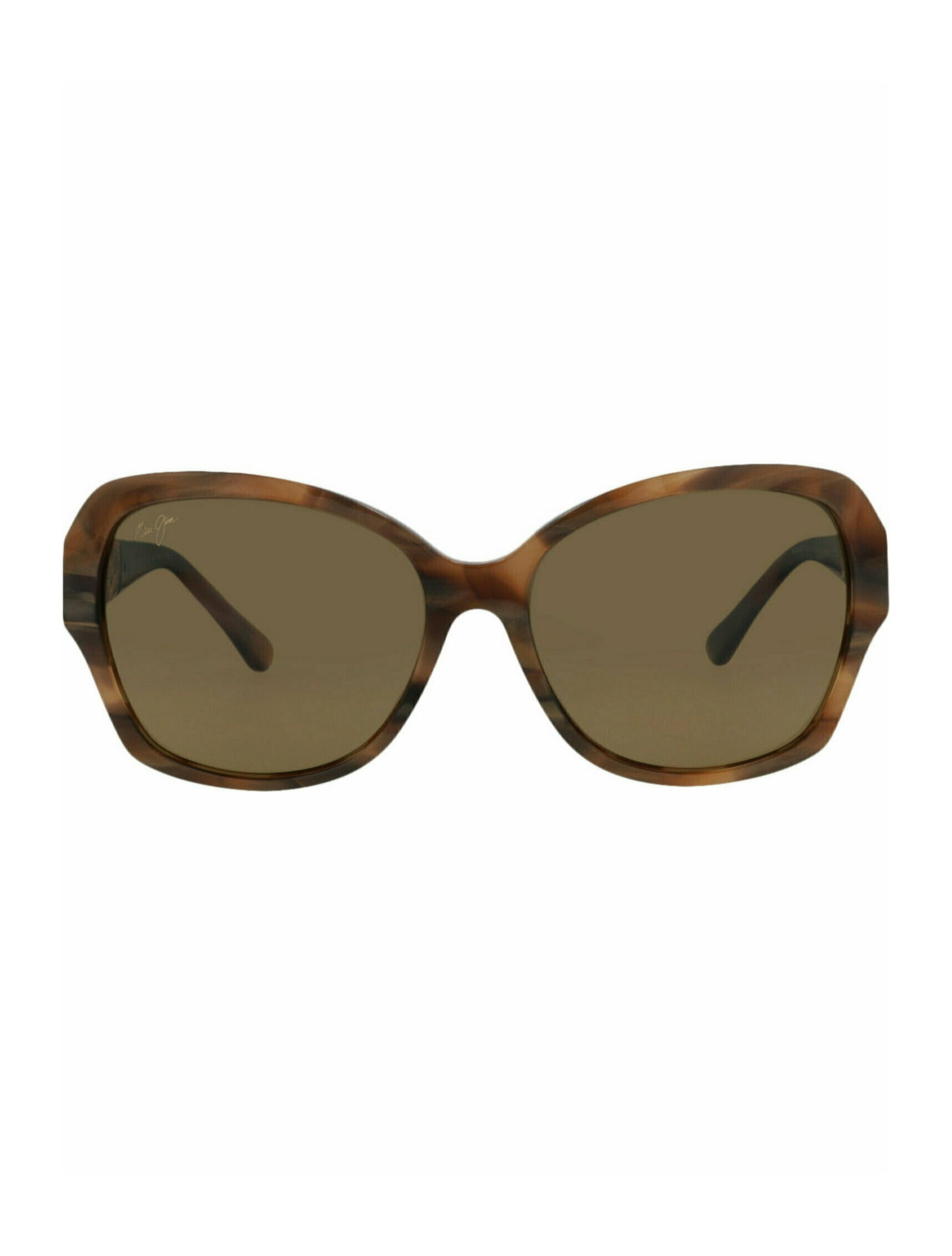 title:Maui Jim Round-Frame Acetate Sunglasses;color:Brown Brown Bronze