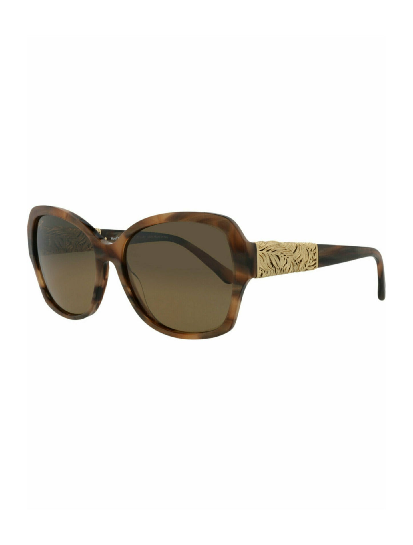 title:Maui Jim Round-Frame Acetate Sunglasses;color:Brown Brown Bronze