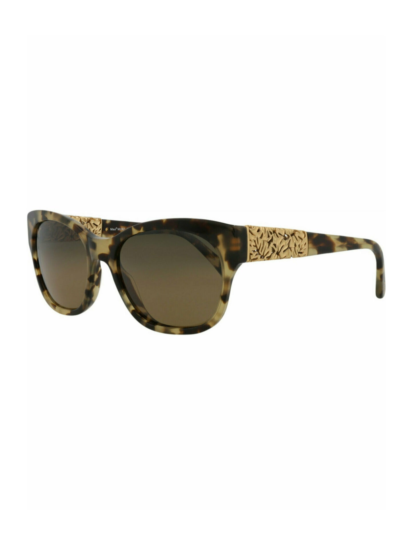 title:Maui Jim Cat Eye-Frame Acetate Sunglasses;color:Havana Havana Bronze