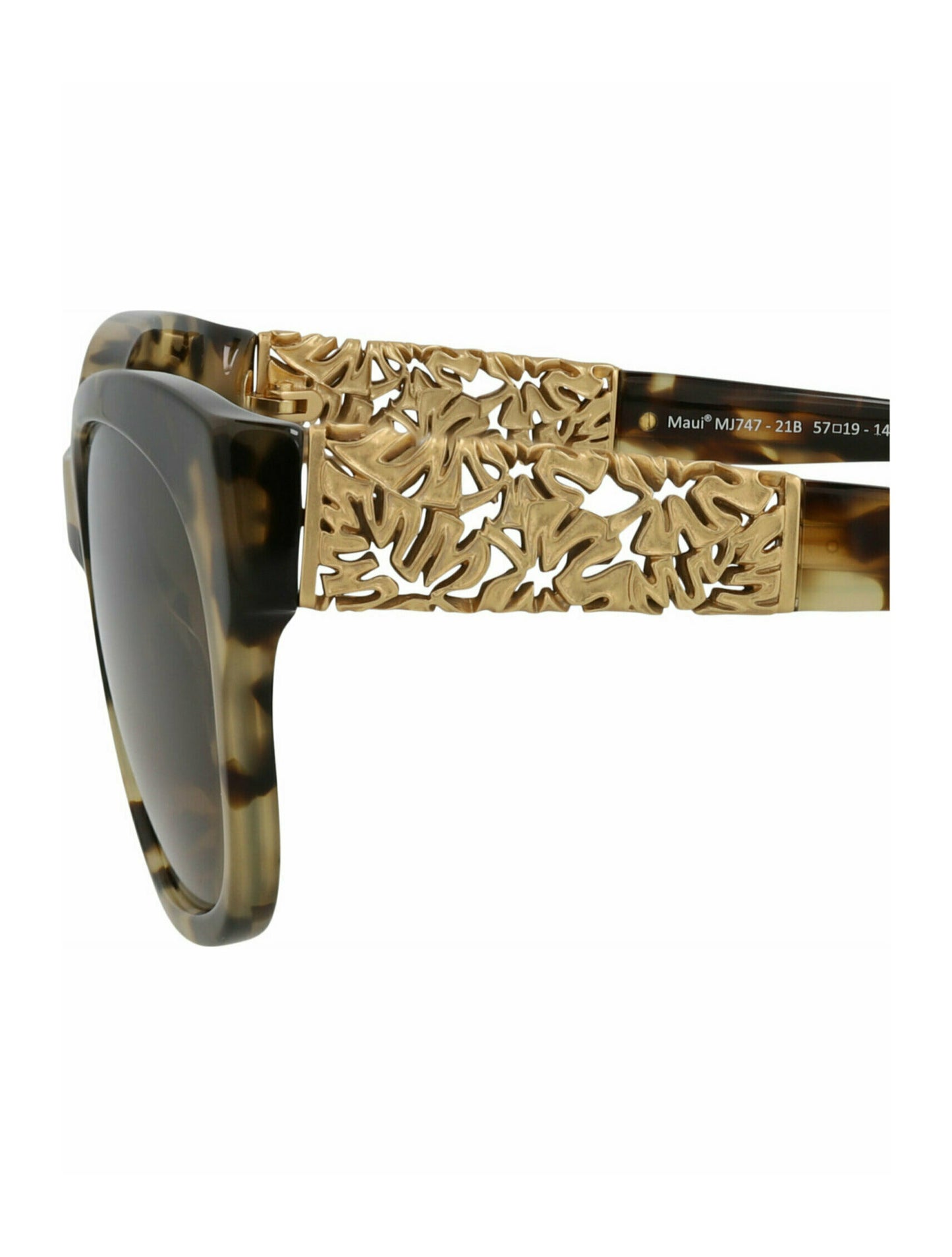 title:Maui Jim Cat Eye-Frame Acetate Sunglasses;color:Havana Havana Bronze