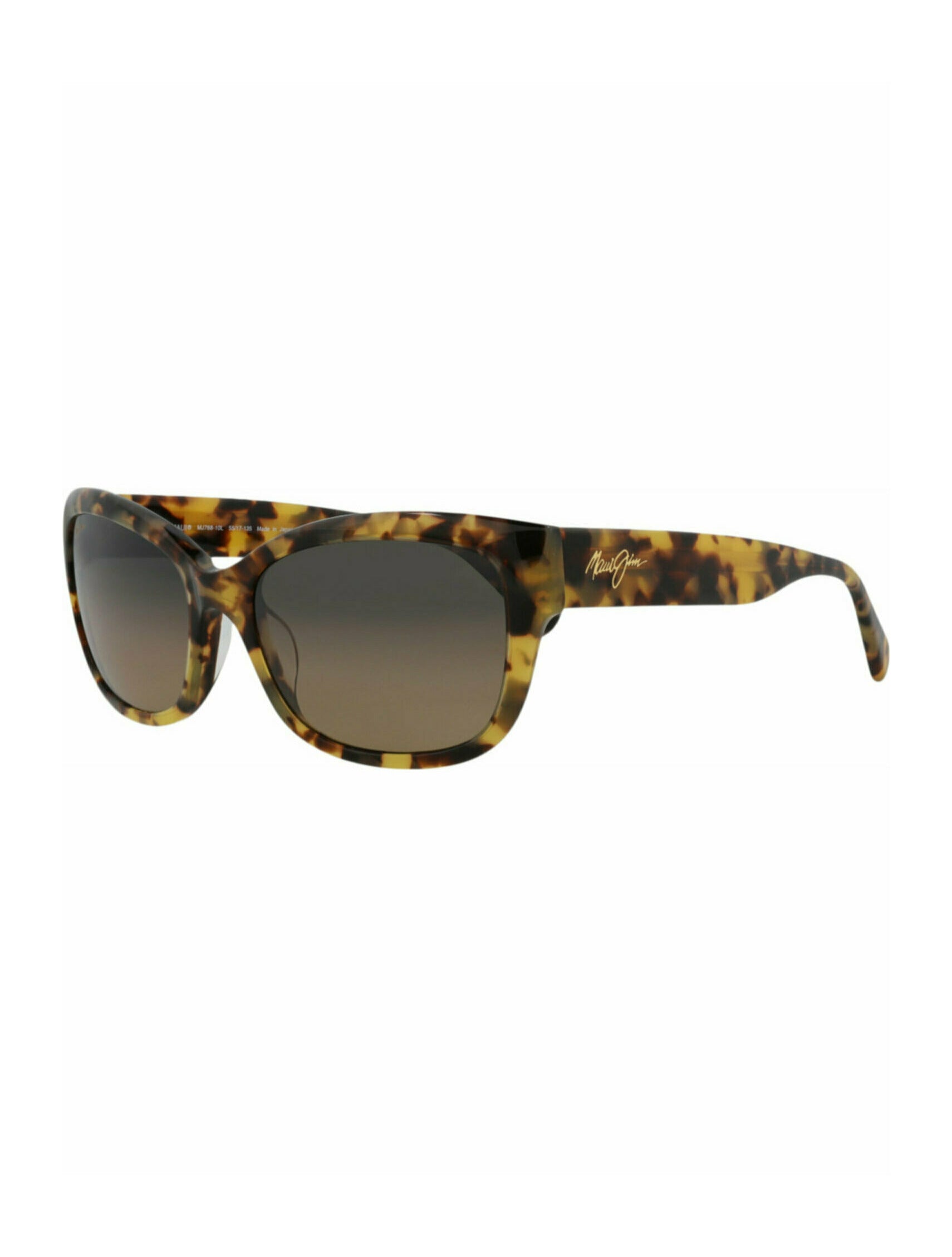 title:Maui Jim Cat Eye-Frame Acetate Sunglasses;color:Tortoise Tortoise Bronze